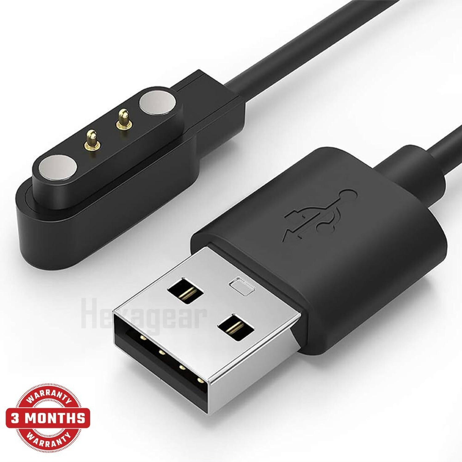Image of HexaGear Magnetic Charging Cable 1 A 0.5 m METAL BRAIDED Original Smart Watch Magnetic Charging Cable for Ninja Call Pro Plus