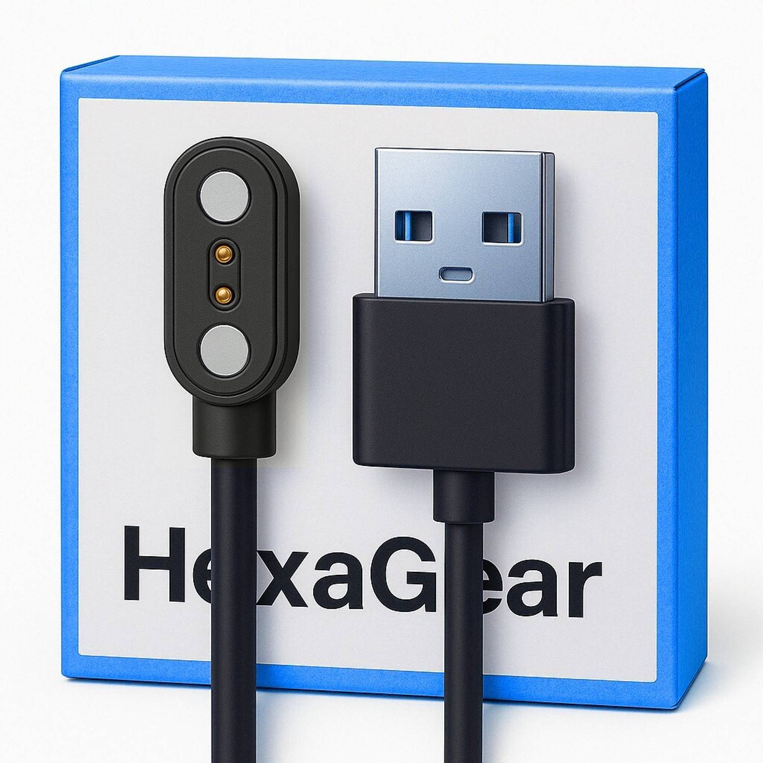 HexaGear Magnetic Charging Cable 1 A 0.5 m METAL BRAIDED Original Smart Watch Magnetic Charging Cable for Marv Neo