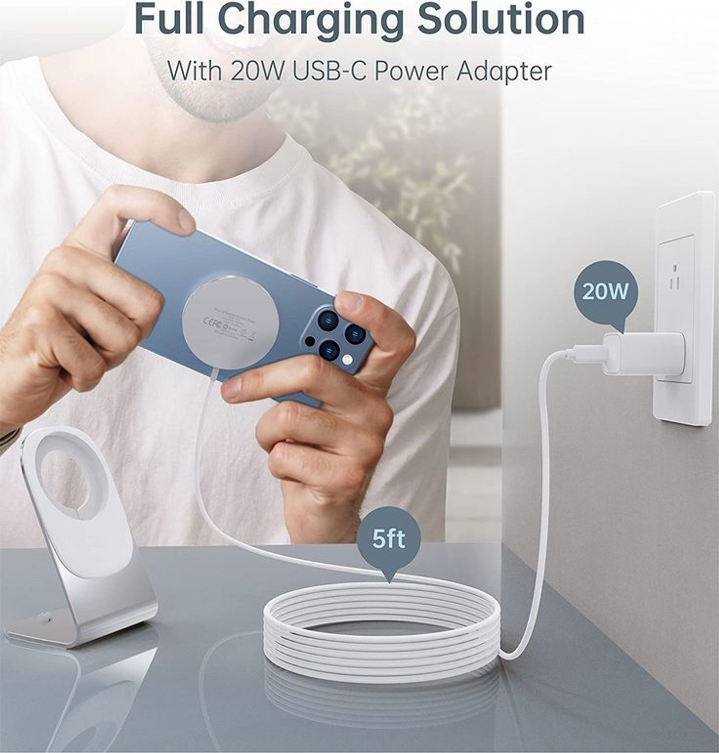 Image of Ovista Magnetic Charging Cable 3 A 1 m Original Wireless Fast and Secure Charging