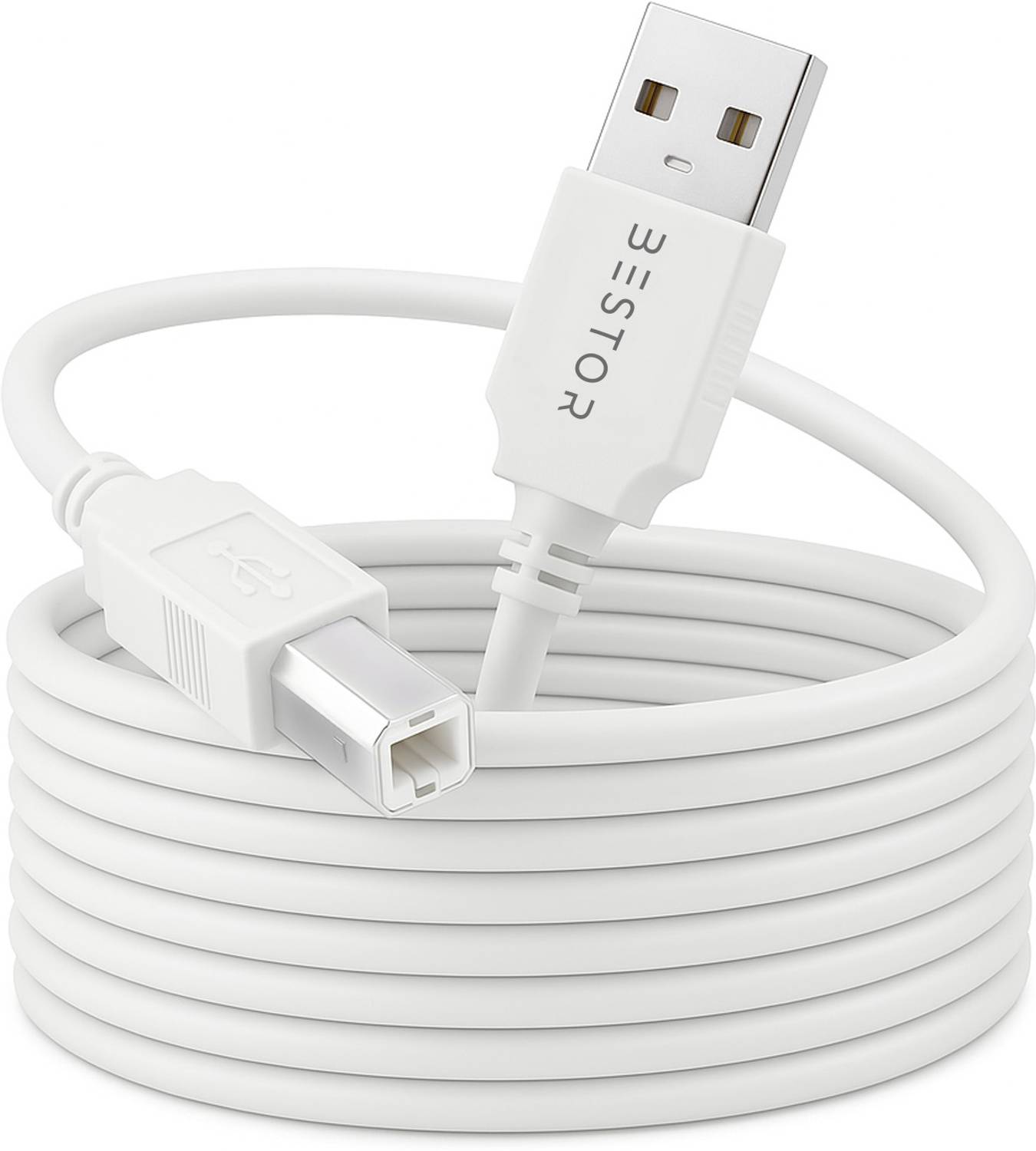 Bestor Micro USB Cable 1.5 m High-Speed USB Type-A to Type-B Printer Cable for Printers & Scanners
