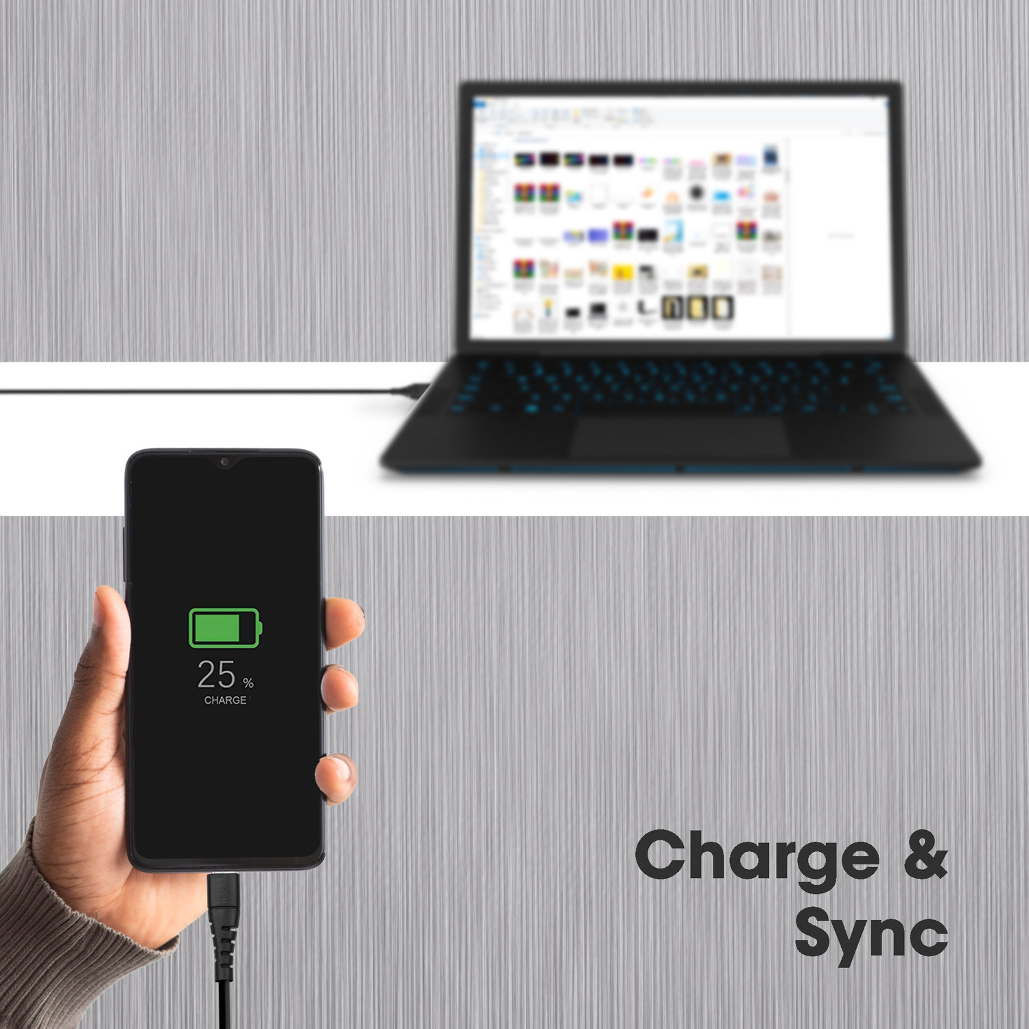 Image of ZEBRONICS Micro USB Cable 2.1 A 1 m Zeb-MU2100V(Black)