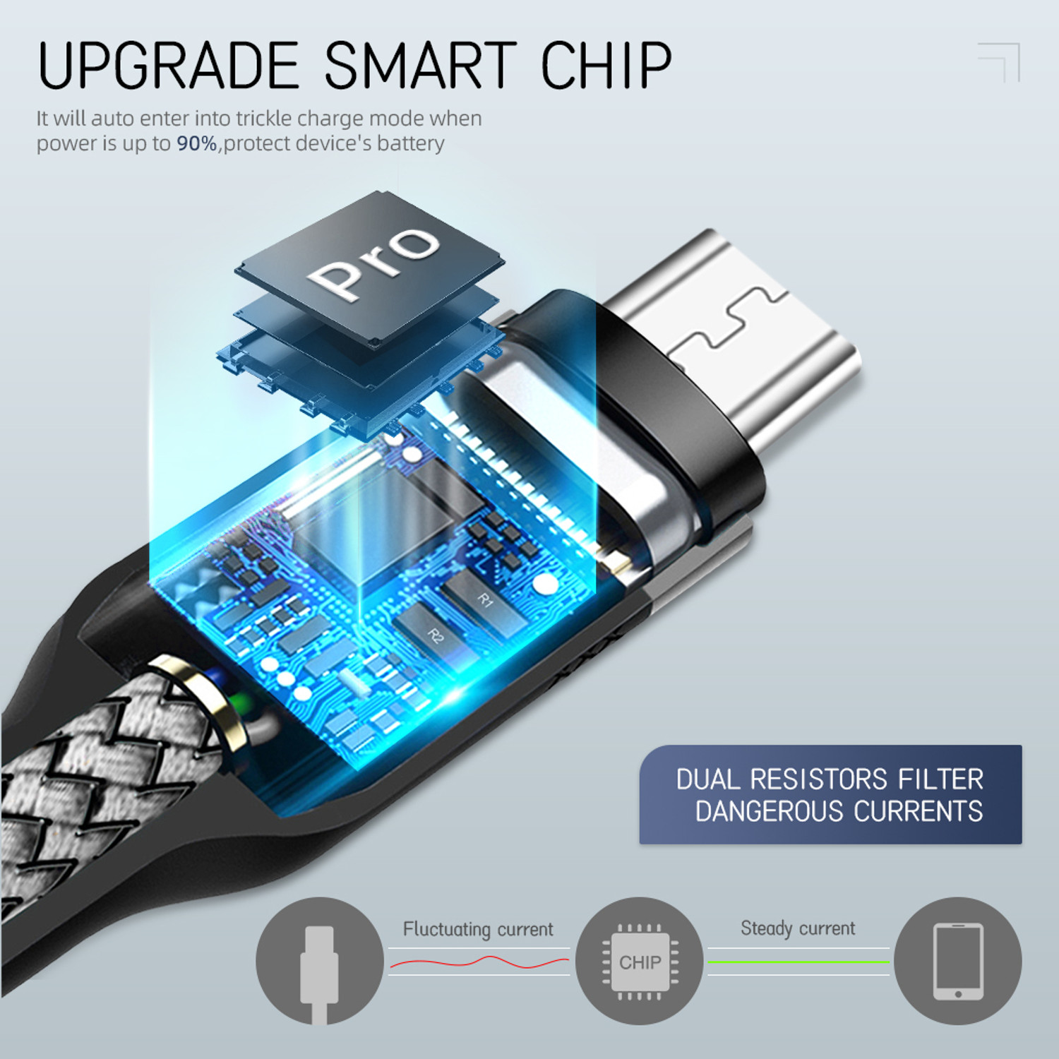 Image of Zomei Micro USB Cable 3 m Micro USB Cable 10Ft 3M Fast Charging Nylon Braided Cord