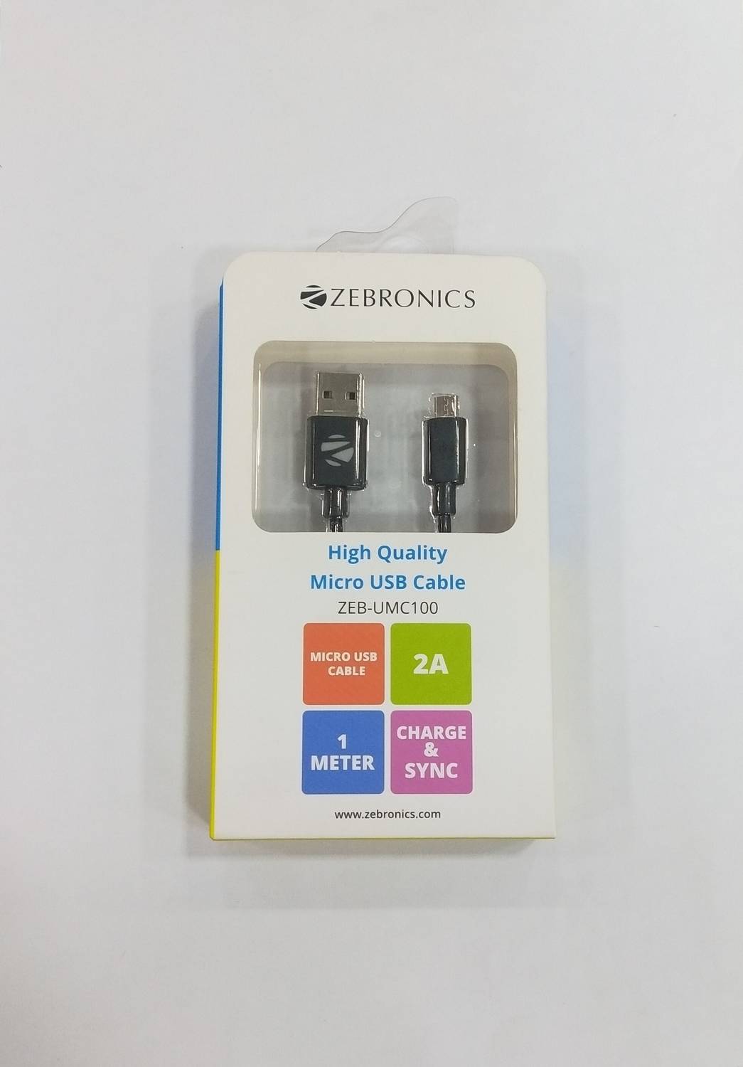 ZEBRONICS Micro USB Cable 2 A 1 m ZEB-UMC100