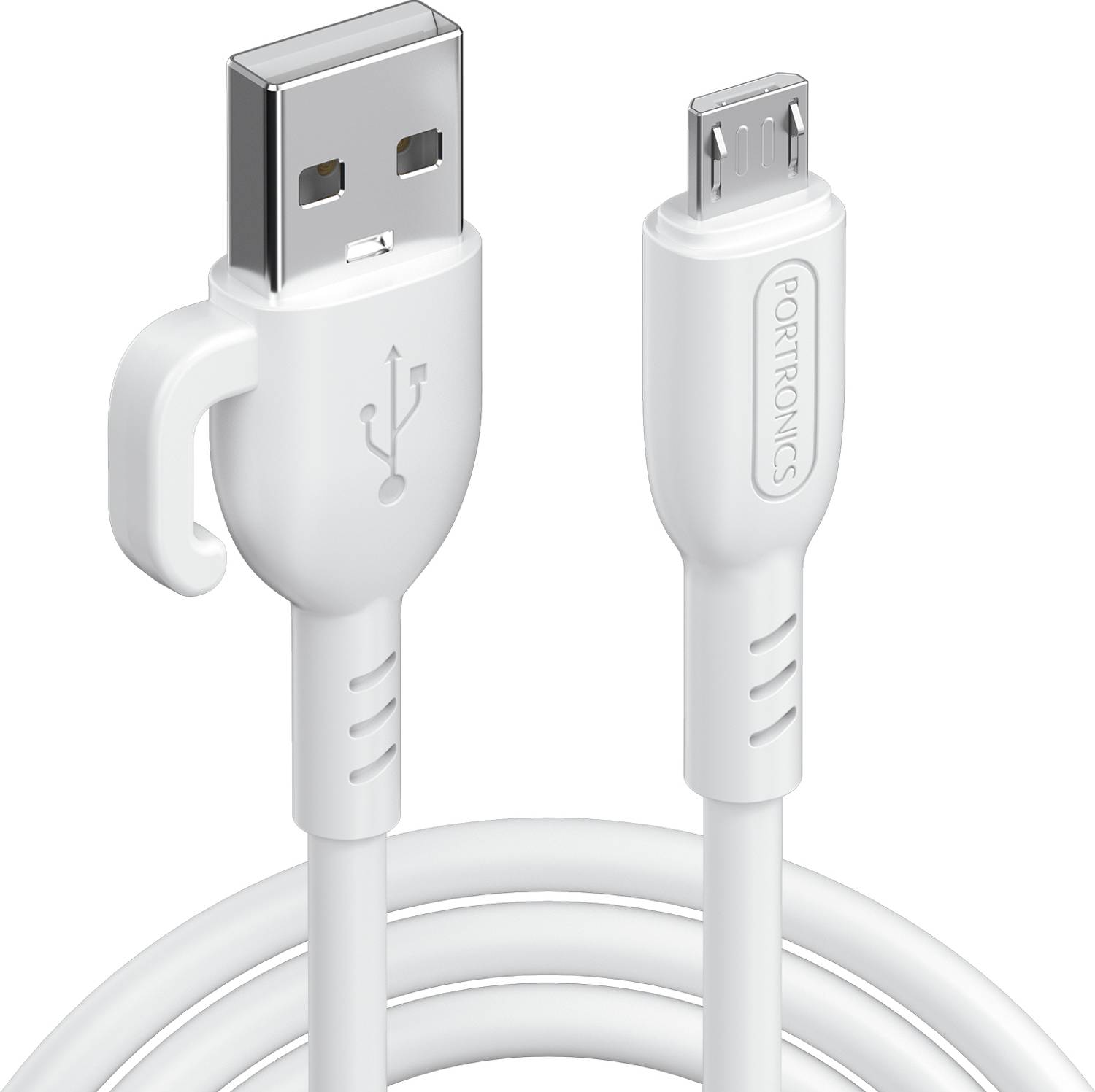 Portronics Micro USB Cable 3 A 1 m Konnect Core 3 USB-A to Micro Cable,Inbuilt Cable Management Hook,3A