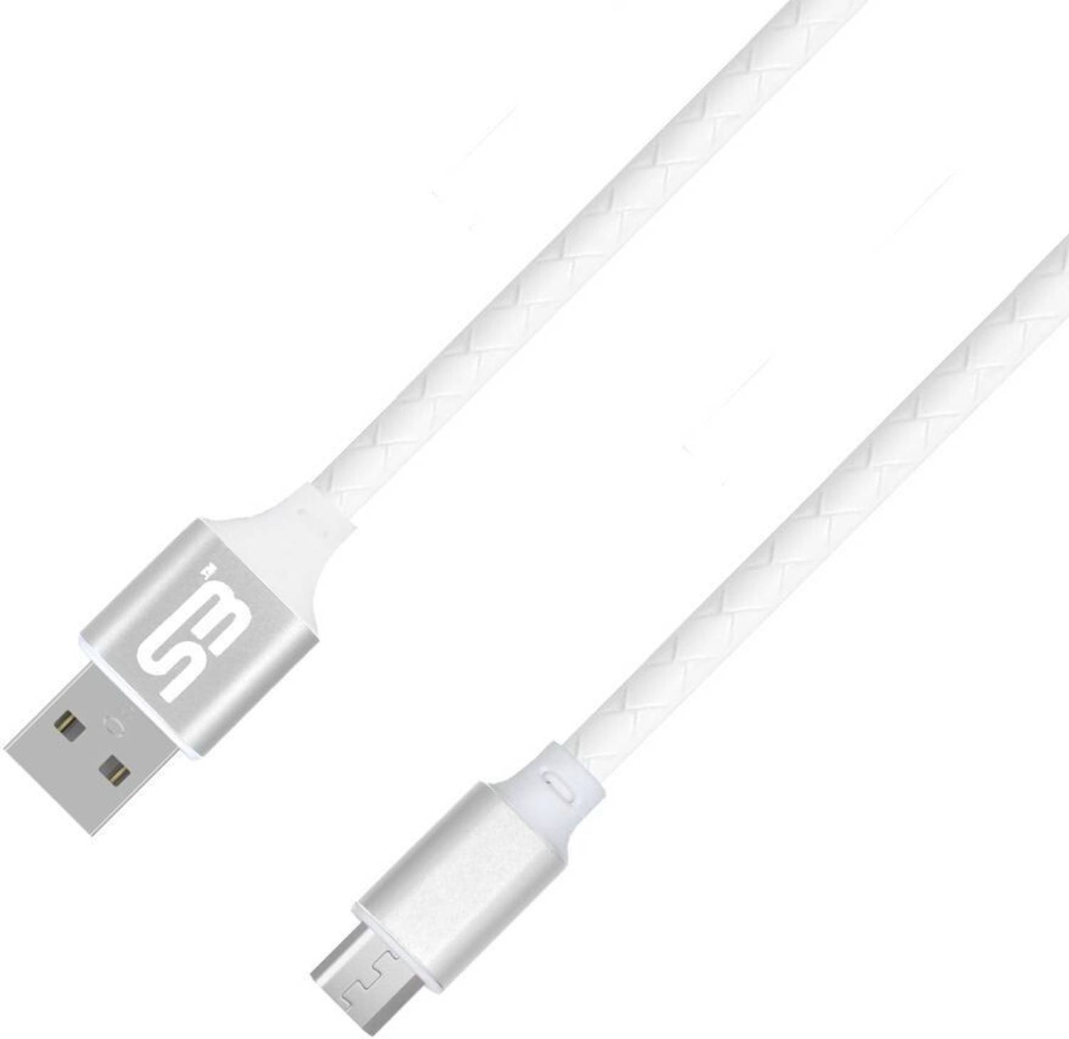 SB Micro USB Cable 1.2 m Fast Charging & Data Sync 1.2 m Micro Usb Data Cable (Android) (Compatible with All Micro Usb Asus Zenfone Max Pro M1, Asus Zenfone Max Pro M2, Asus Zenfone Lite L1, Asus Zenfone Max M2, Asus Zenfone Max M1, Silver, One Cable)