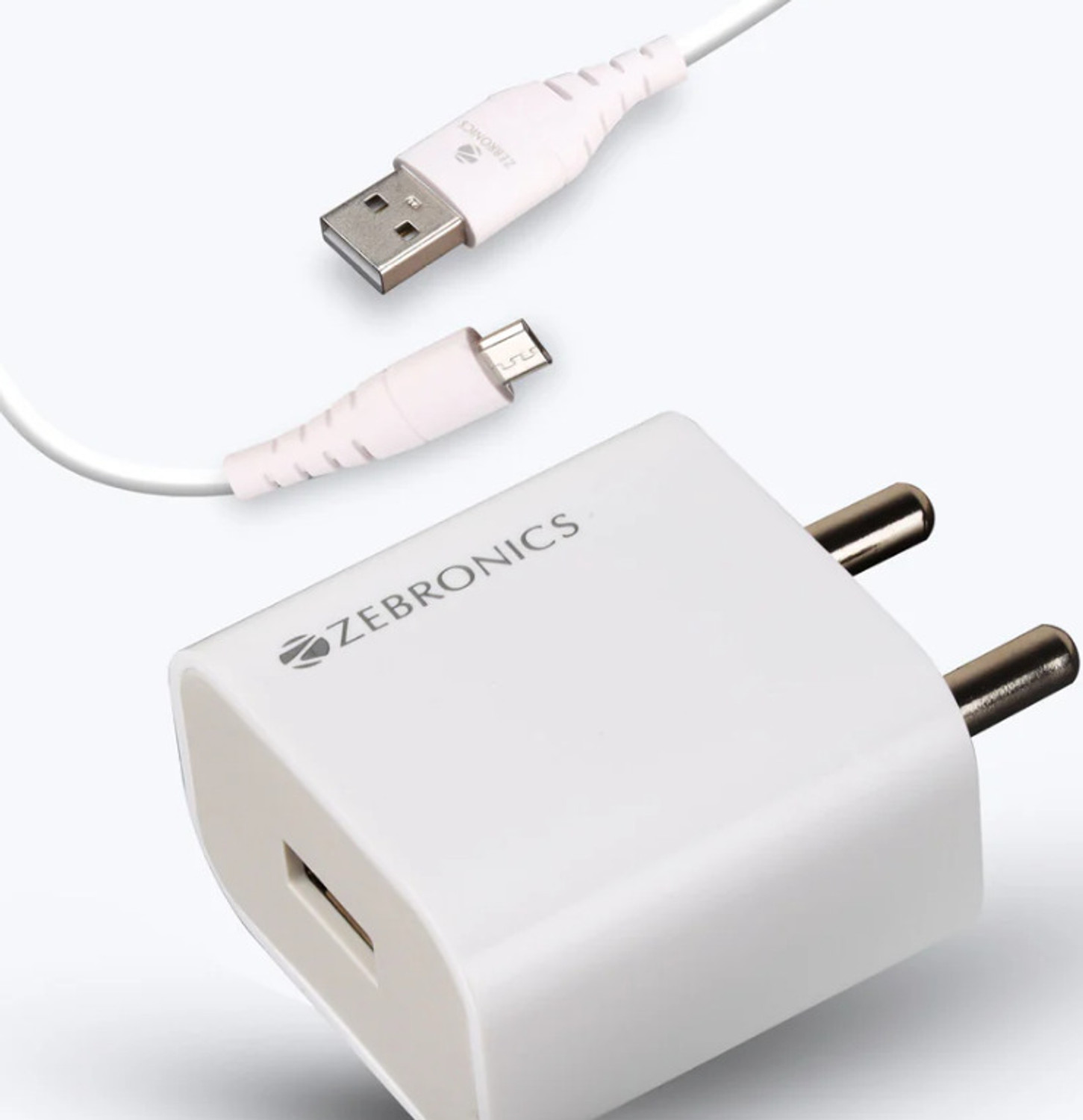 Image of ZEBRONICS Micro USB Cable 1 m Zeb-MA200 with Micro USB(White)