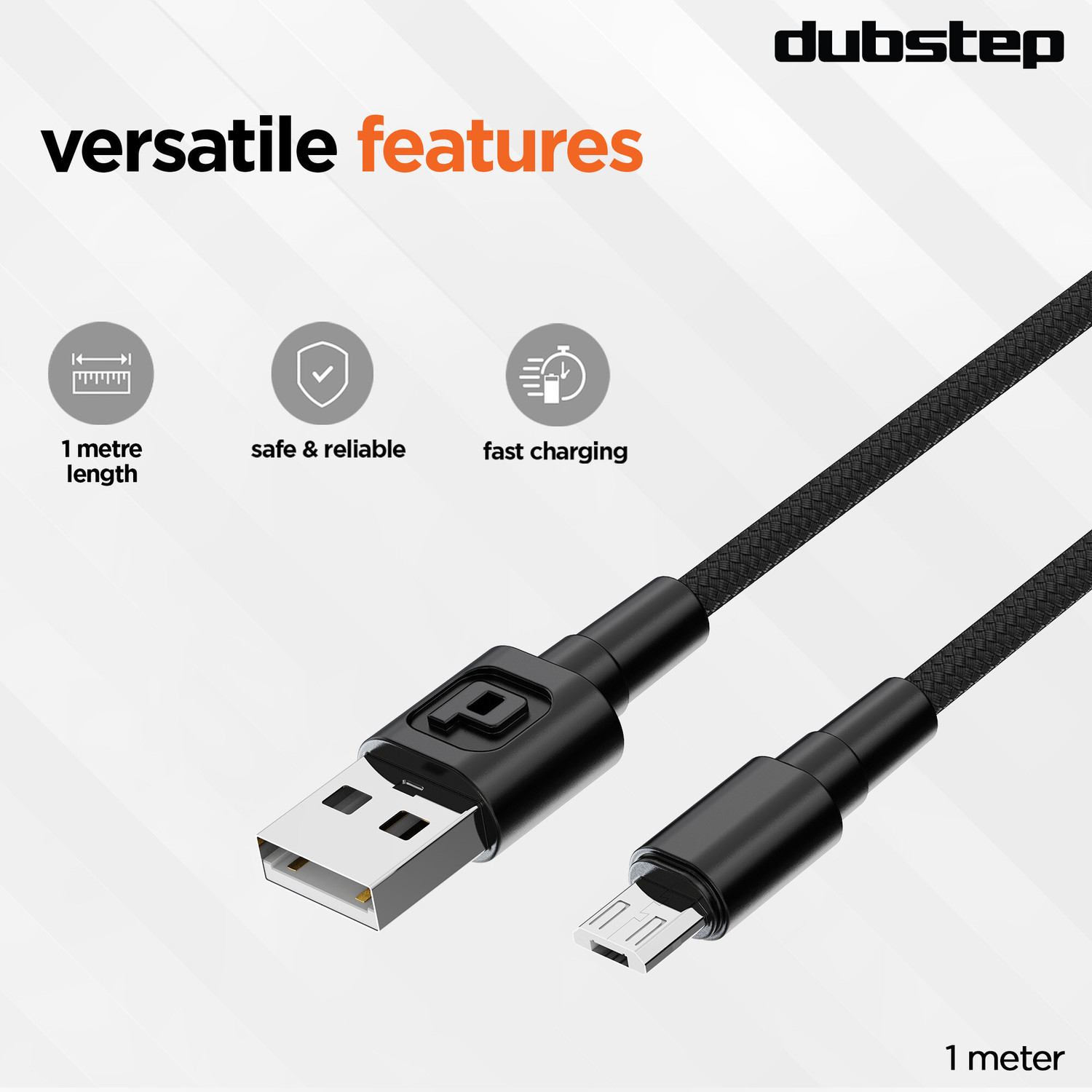 Image of Dubstep Micro USB Cable 3.1 A 1 m Blaze Ultra 18W Micro USB 3.1 A Fast Charging Cable