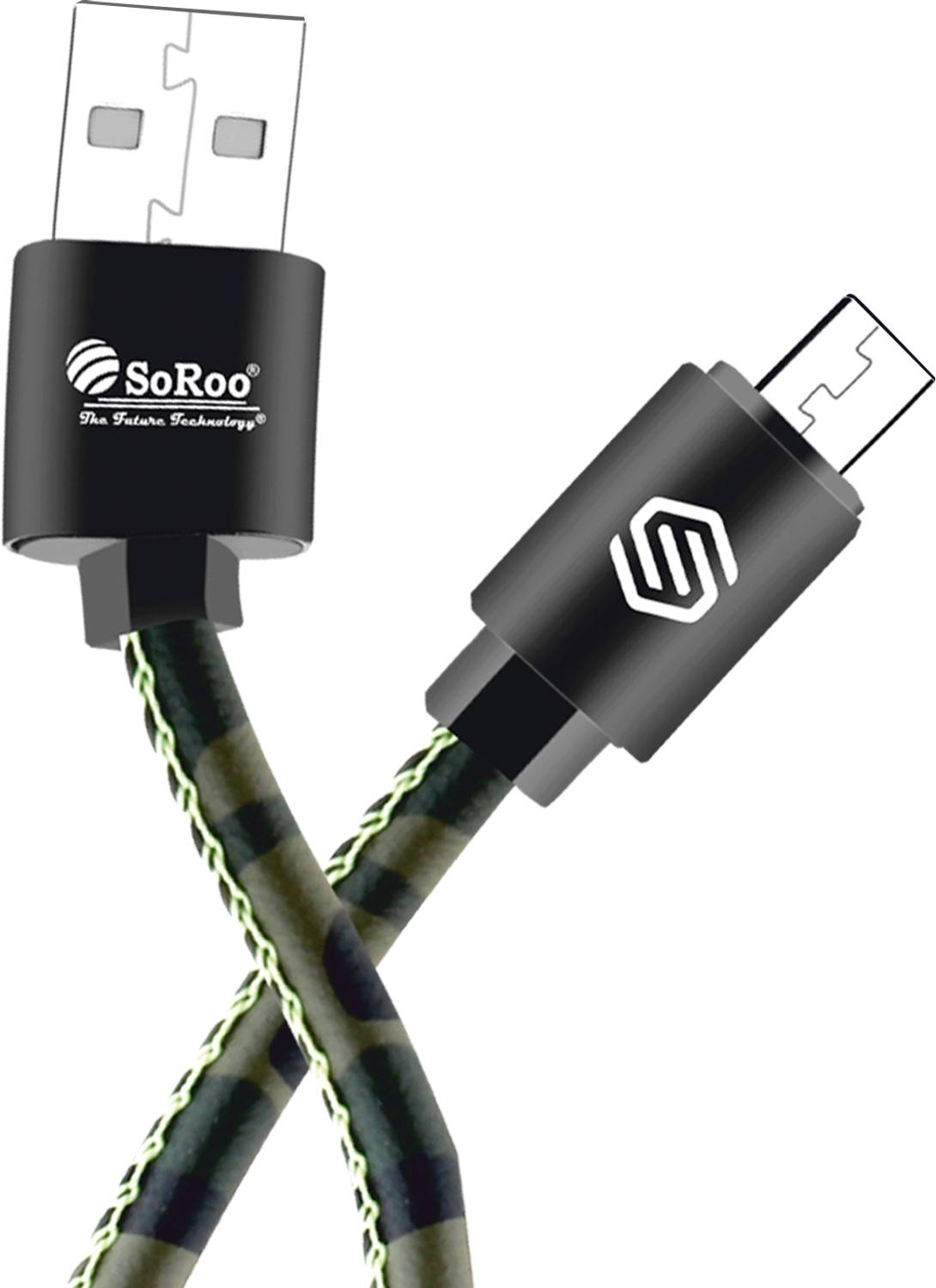 SoRoo Micro USB Cable 5 A 1.2 m Aluminium Foil USB to Micro USB (V8) Fast Charging Cable 45W, 3A Output, 1.2M Braided Data & Charging Cable, High Speed Sync, Durable Nylon Cable,