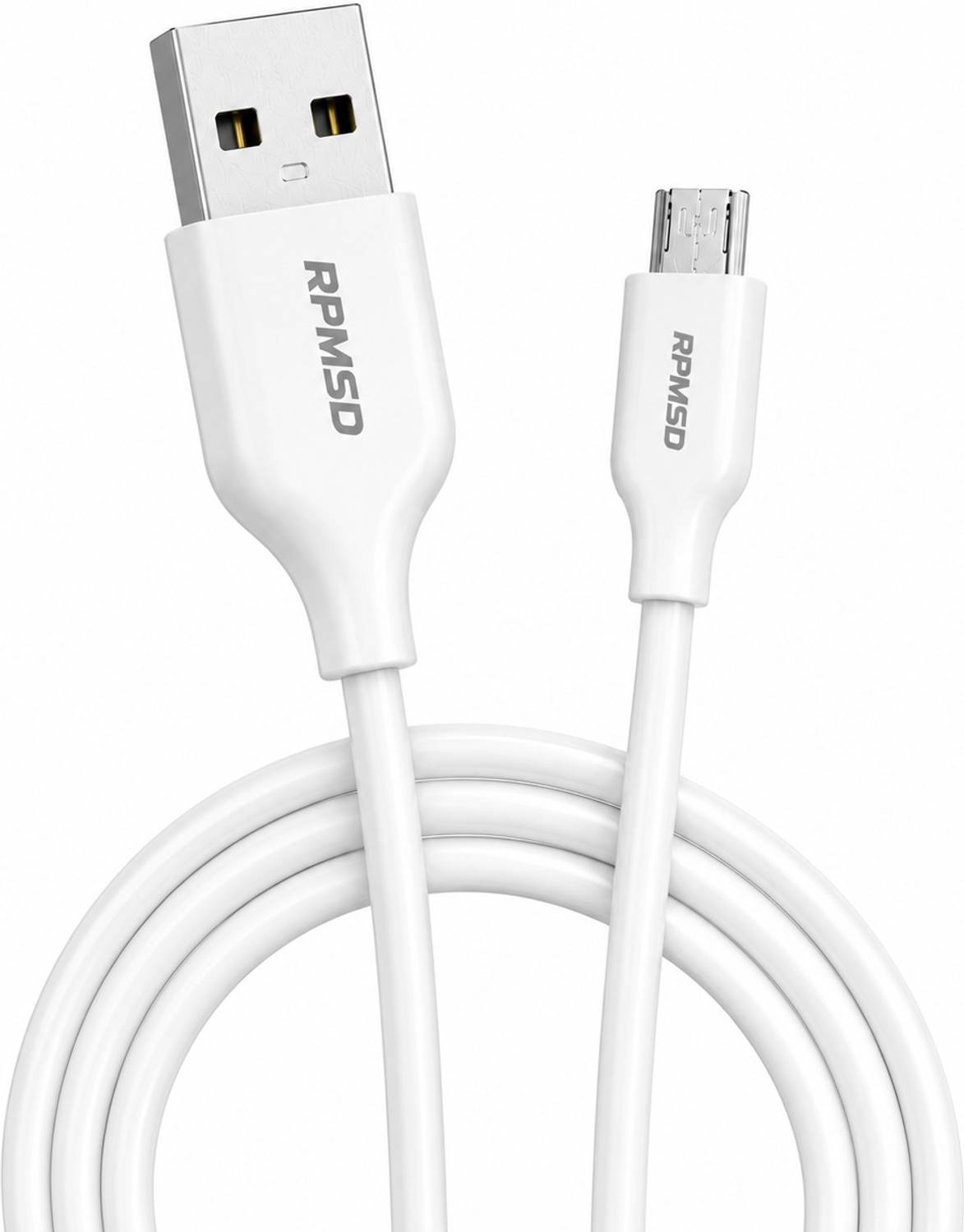 RPMSD Micro USB Cable 2.4 A 1 m Copper Braiding, Aluminum Foil CC-14 Reinforced Joint Micro USB Cable 1m High Durability Fast Charger Wire