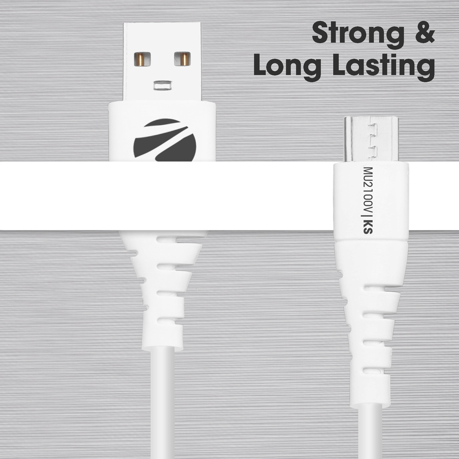 Image of ZEBRONICS Micro USB Cable 2.1 A 1 m Zeb MU2100V Data
