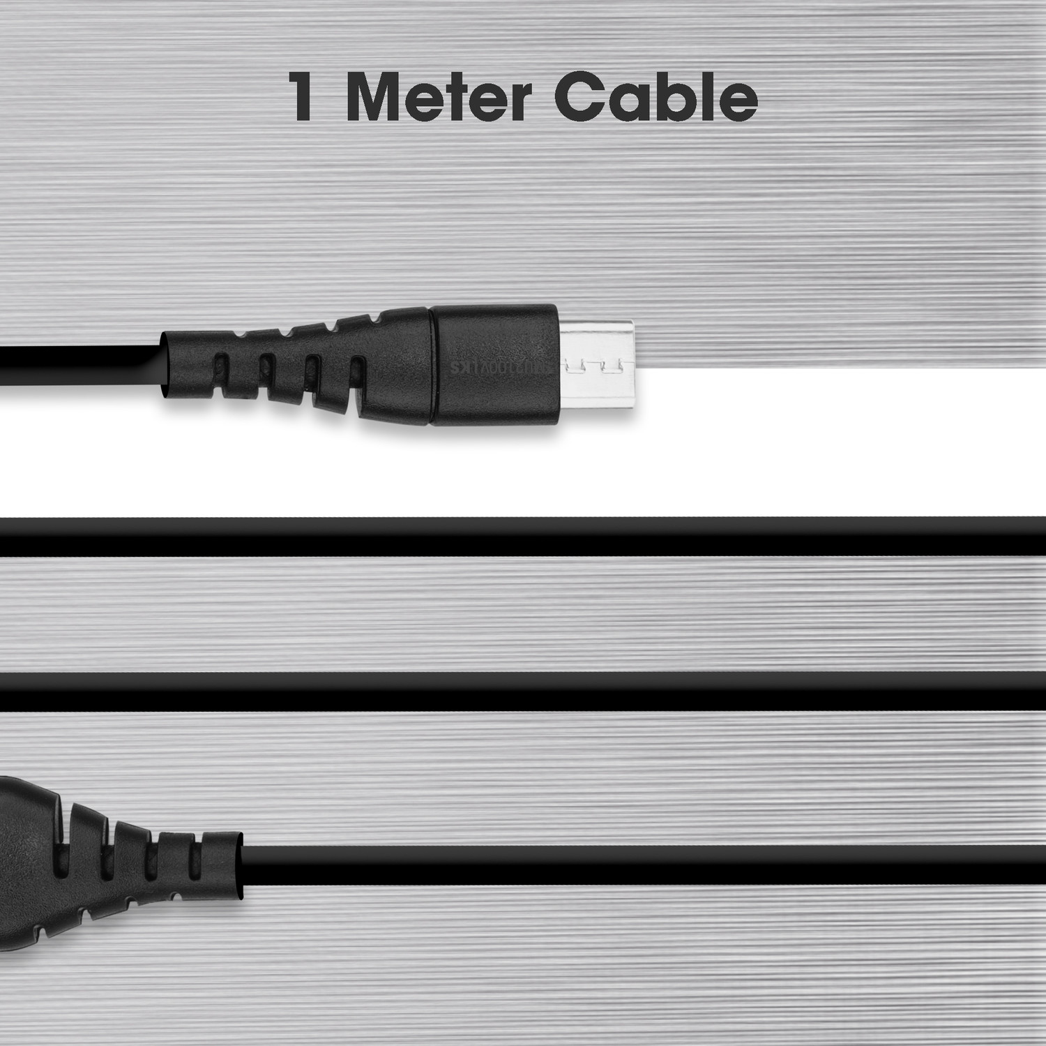 Image of ZEBRONICS Micro USB Cable 2.1 A 1 m Zeb-MU2100V(Black)