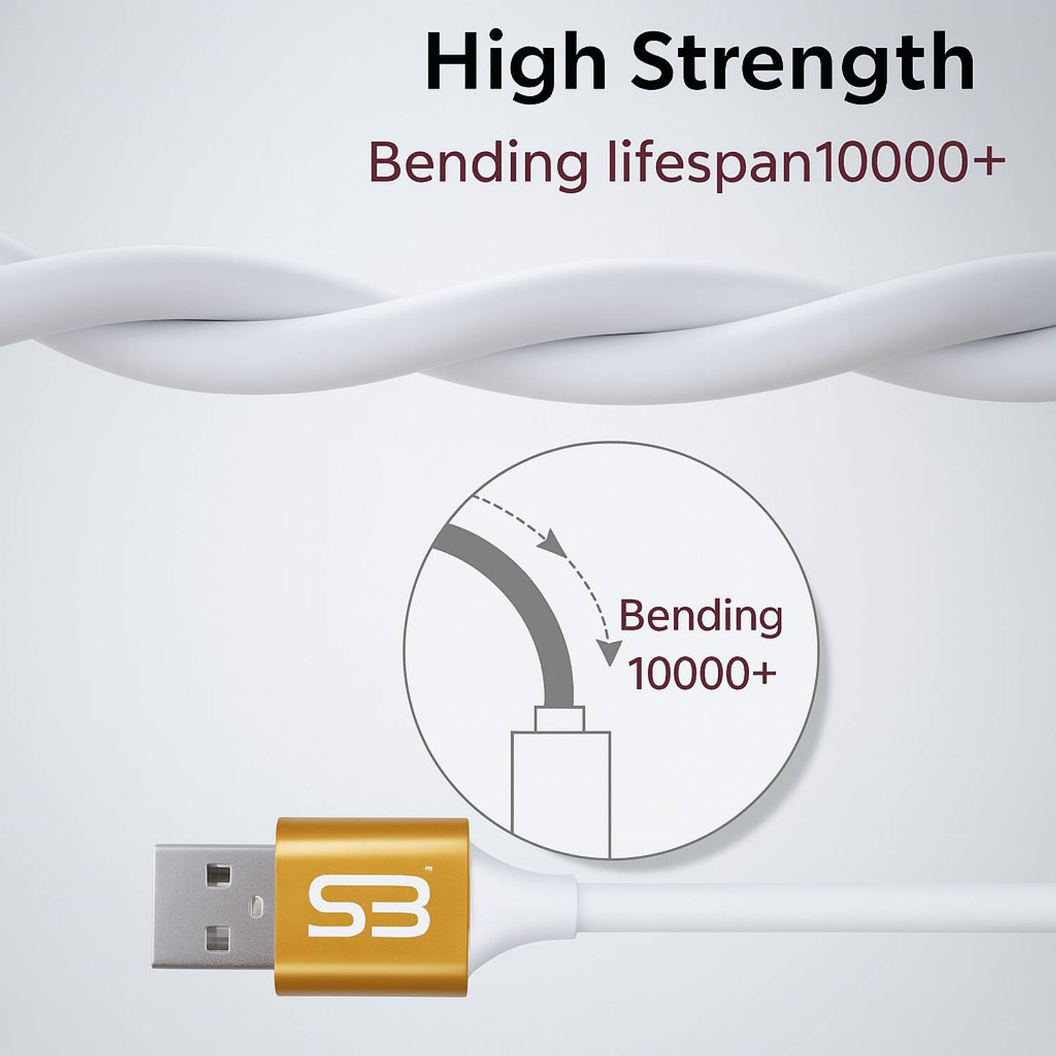 SB Micro USB Cable 2A 1.2m Gold - Image 5