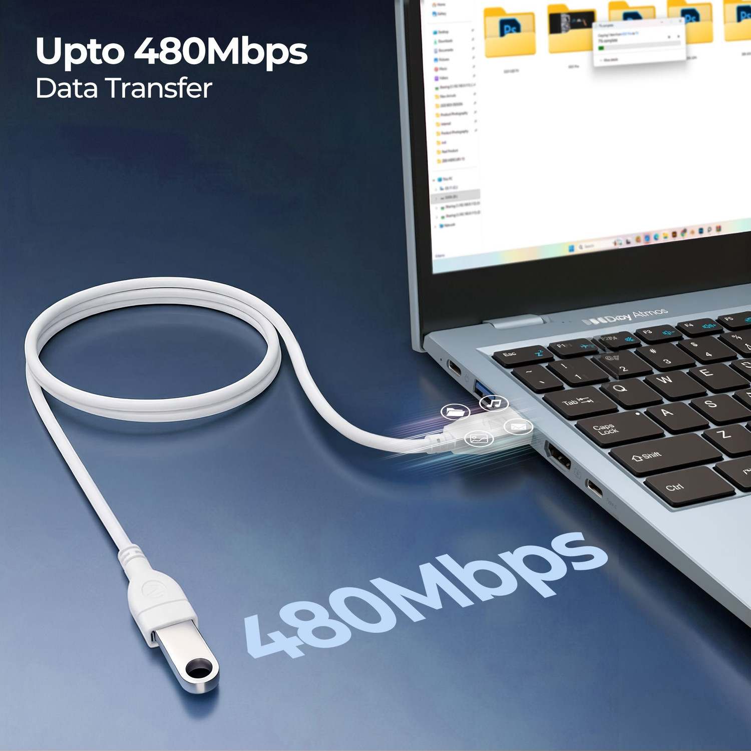 Image of ZEBRONICS Power Sharing Cable 1.5 m Zeb-UEC 15