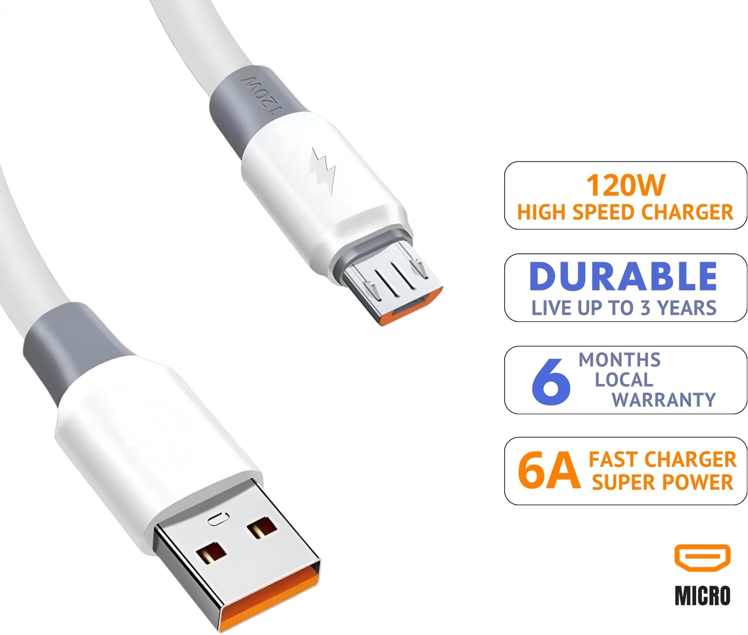 Image of RPMSD Micro USB Cable 1 m 2.4A Super fast Micro USB Cable Fast Transmission Android Data Cable for charger cable