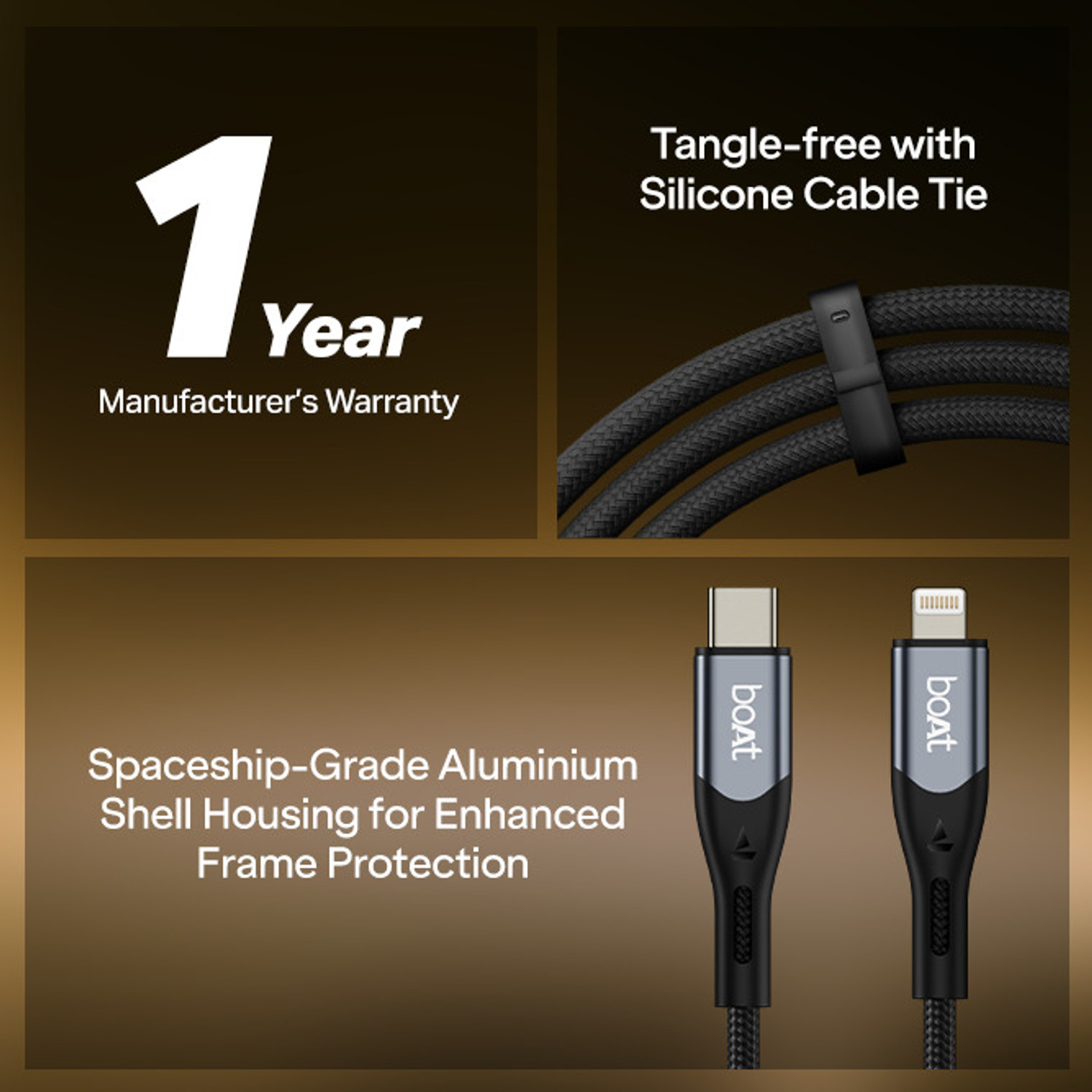 Image of boAt Type C 1.2 m Type C to L 27W Cable