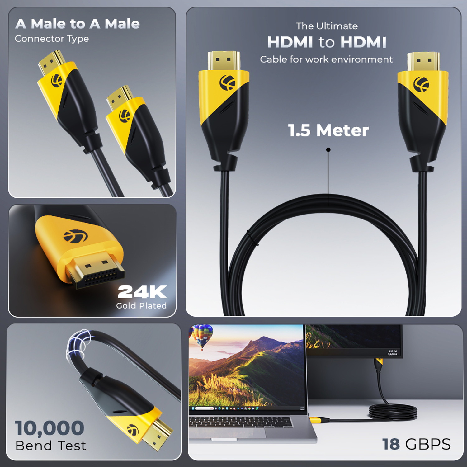 Image of LAPCARE HDMI Cable 1.5 m LHC-104