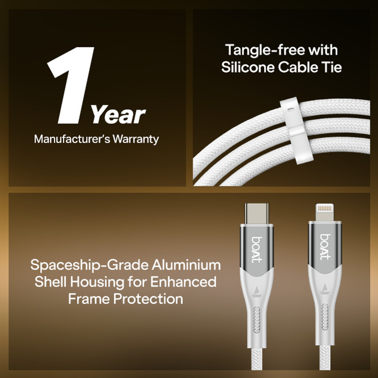Image of boAt Type C 1.2 m Type C to L 27W Cable