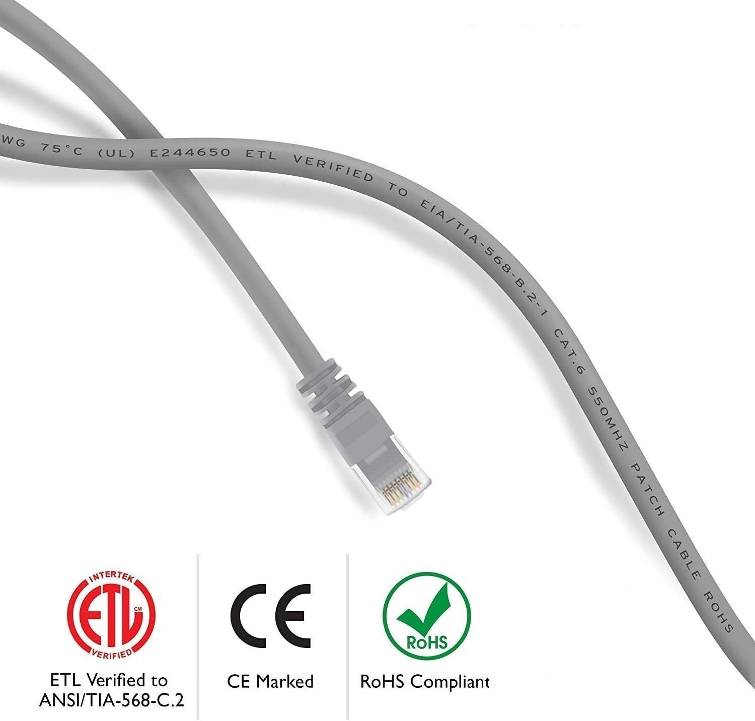 Image of Sadow Patch Cable 1.5 m Cat 6 1.5 Meter Ethernet Internet Network Cable|Computer network Cord - Cat6 High Speed RJ45 Patch LAN Wire for Modem, Router, Switch, Server, ADSL