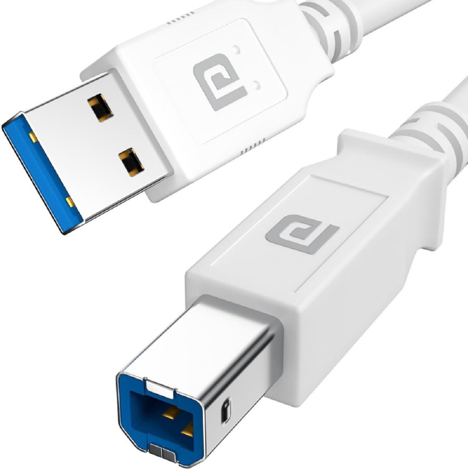 Image of Portronics Power Cord 3 m PrintLink 3 Printer Cable with USB Type-A to USB Type-B Male Connectors, 3 Meters
