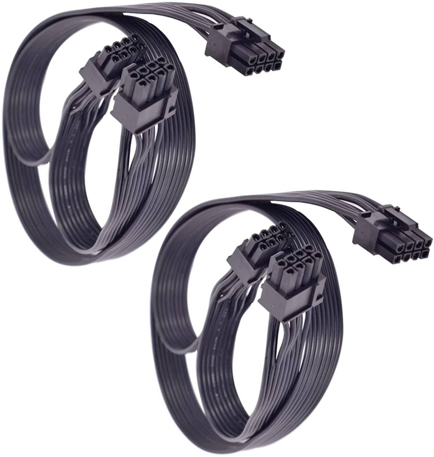 Paruht Power Sharing Cable 0.2 m [2 Quantity] 8 Pin Male to Dual PCIe 2X 8 Pin (6+2) Male Power Cable 60CM+20CM
