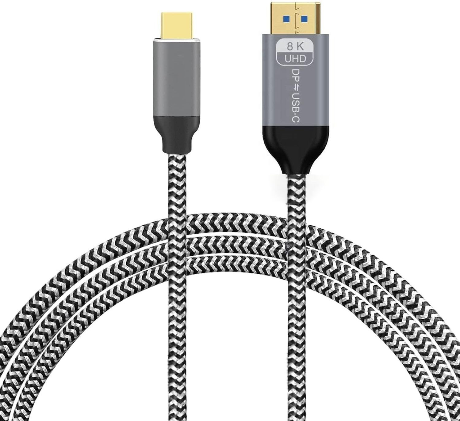 Image of Tobo USB Type C Cable 1.8 m Copper 8K Bi-Directional USB C To DisplayPort Cable [ 8K@60Hz, 4K@144Hz ] DP 1.4 To USB4 Type C Adapter For Thunderbolt 3 /4 M-Book Pro Air M4 Phone 16 15 Pro Pad XPS 13 /15 S25 Ultra G8 G9 TD-1520CC
