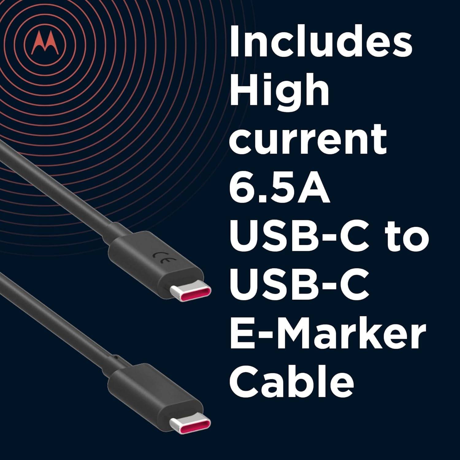 Caricabatterie USB C 125 W Per Motorola Edge 70, 60 Neo, Moto G86, Razr 60 E Più – Cavo Rapido Da 2 M E Ricarica TurboPower