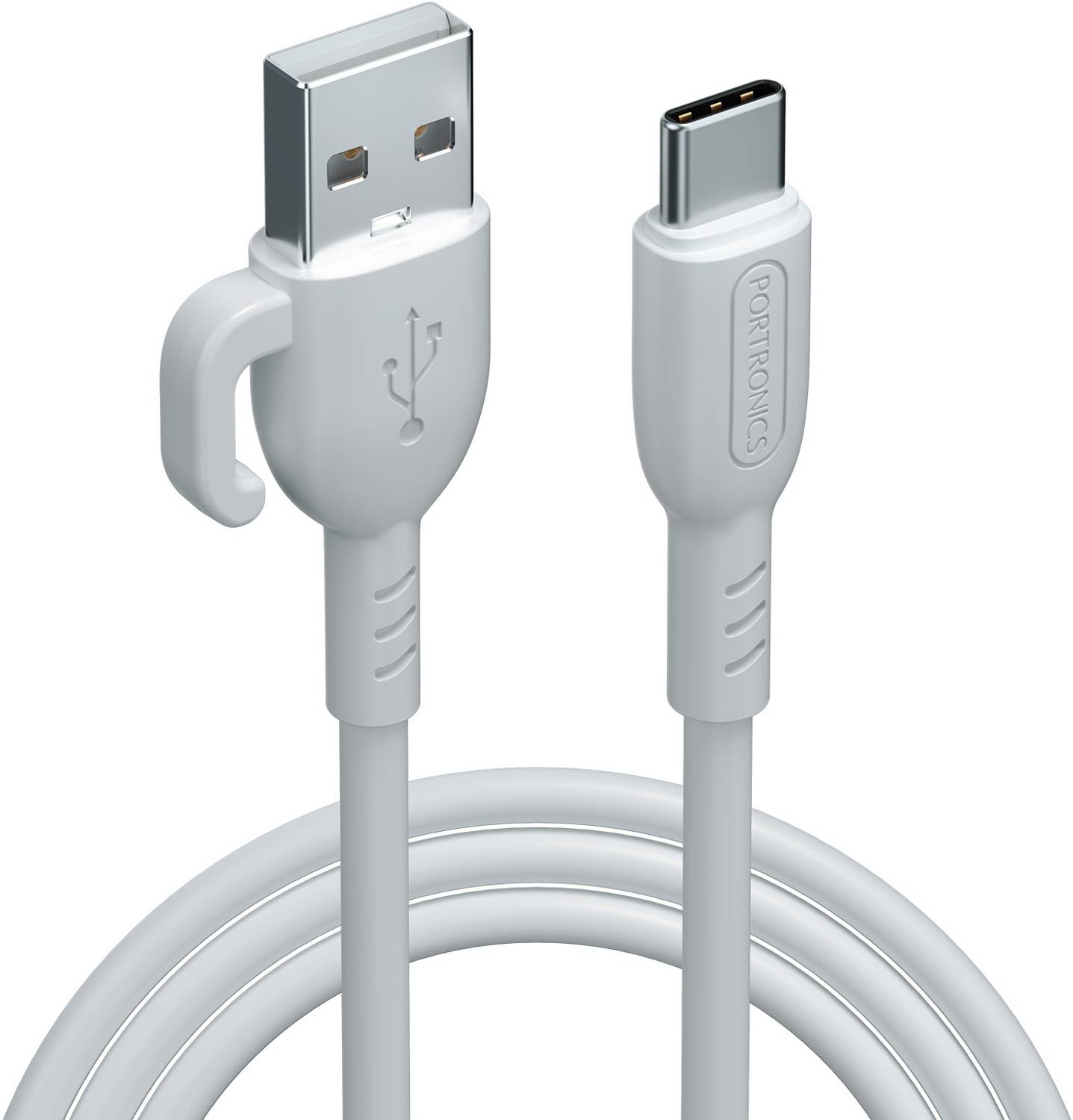 Portronics Type C 3 A 1 m Konnect Core 3 USB-A to Type C,Inbuilt Cable Management Hook,3A
