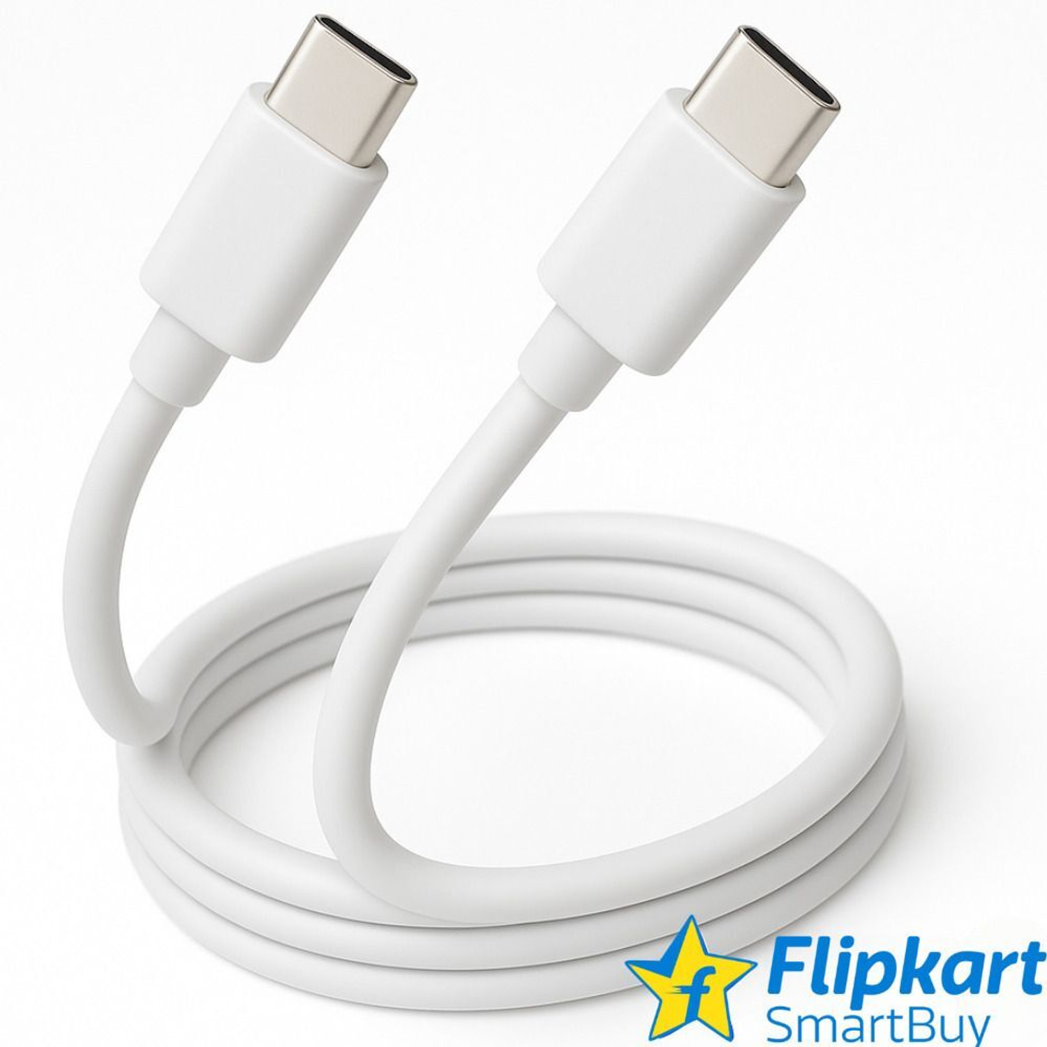 Image of Flipkart SmartBuy Type C 3 A 1 m TPE 25W Watt Super Fast Charging Type C to Type C Cable Compatible with Samsung Type C Phones | Type C to Type C Cable | C to C Cable | Type C Cable for Samsung | Smartbuy Original | Fast Charging cable type c | c to c type cable | c type cable | Samsung Type C Charger C to C Cable Fast Charging (Compatible)