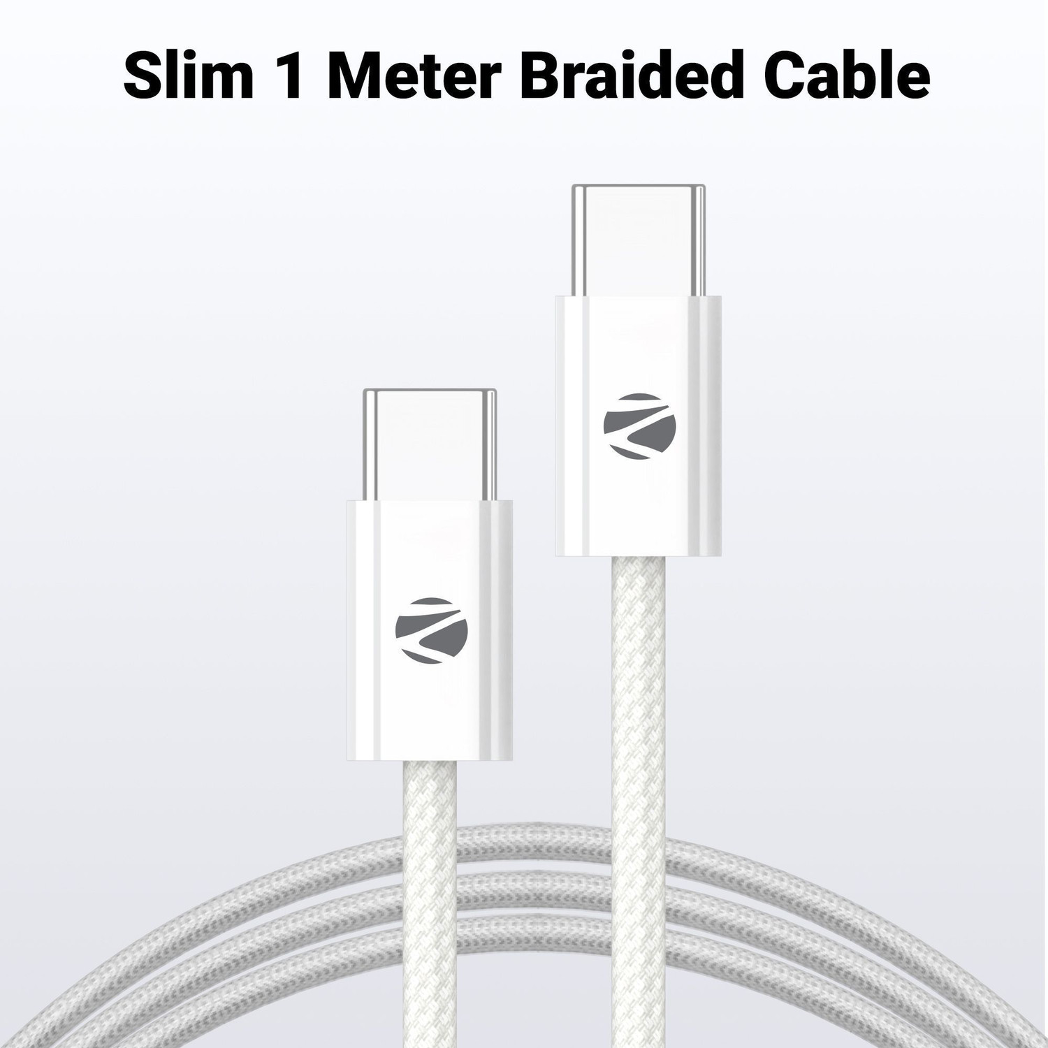 Image of ZEBRONICS Type C 1 m ZEB-TT60 Plus (White)