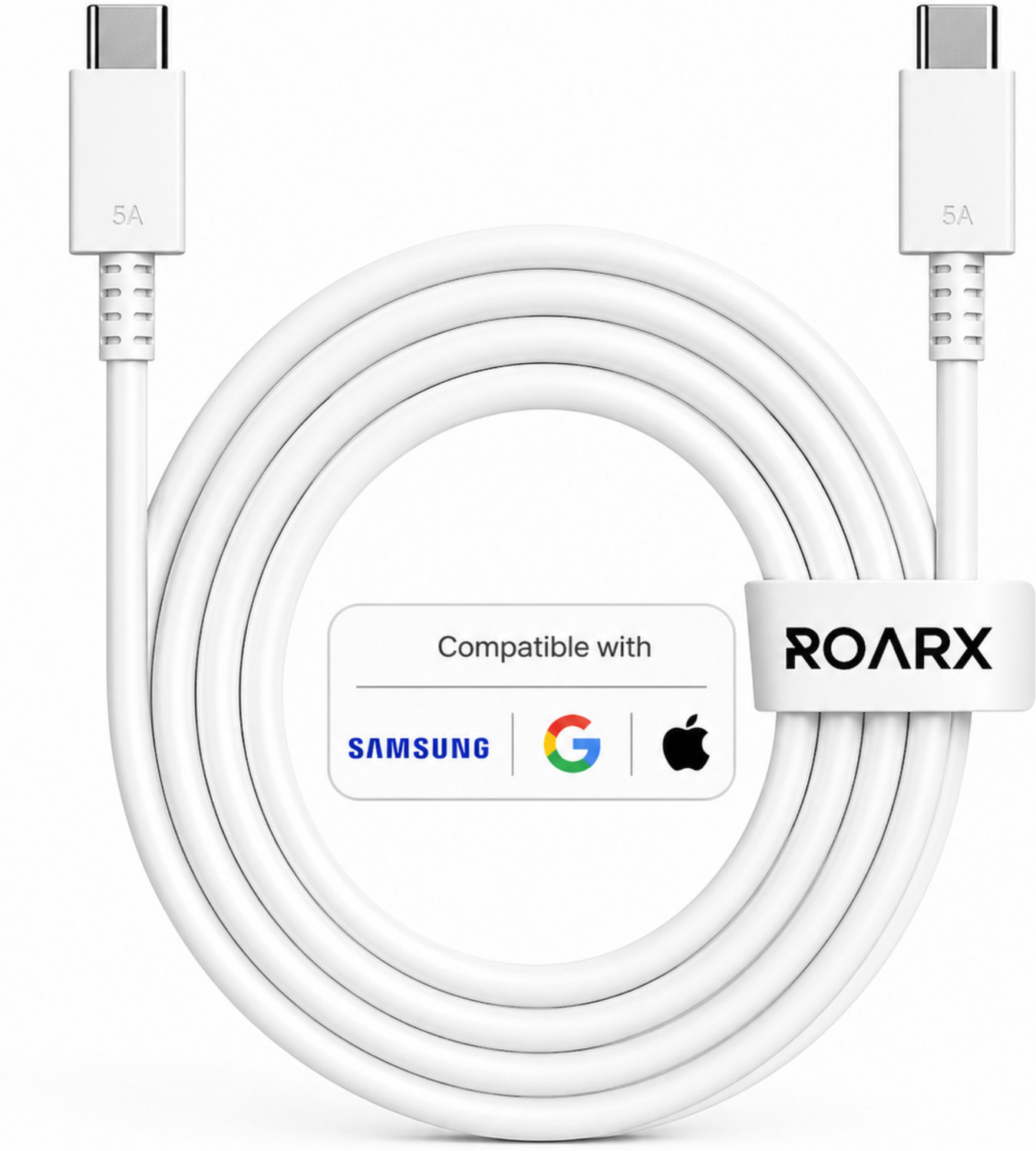 Image of RoarX Type C 5 A 1 m 25w | 45w Superfast Charging Data cable C | C to C Data cable compatible with Samsung C to C fast charging cable