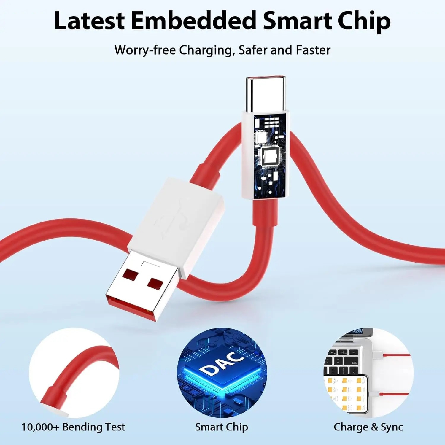 Image of SB Type C 1 m 65W /10V-6.5A DART /VOOC /SUPERDART /SUPERVOOC SUPER FAST CHARGING CABLE /quick charge