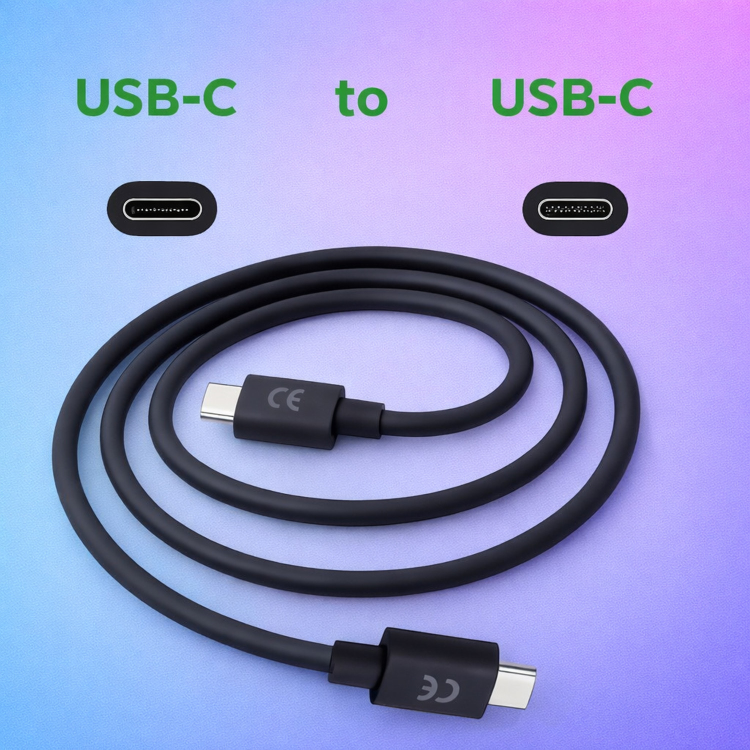 Image of Tart Type C 3 A 1 m Original 25W Original Type C to C 3.3 FT Fast Charging USB C Cable High Performance