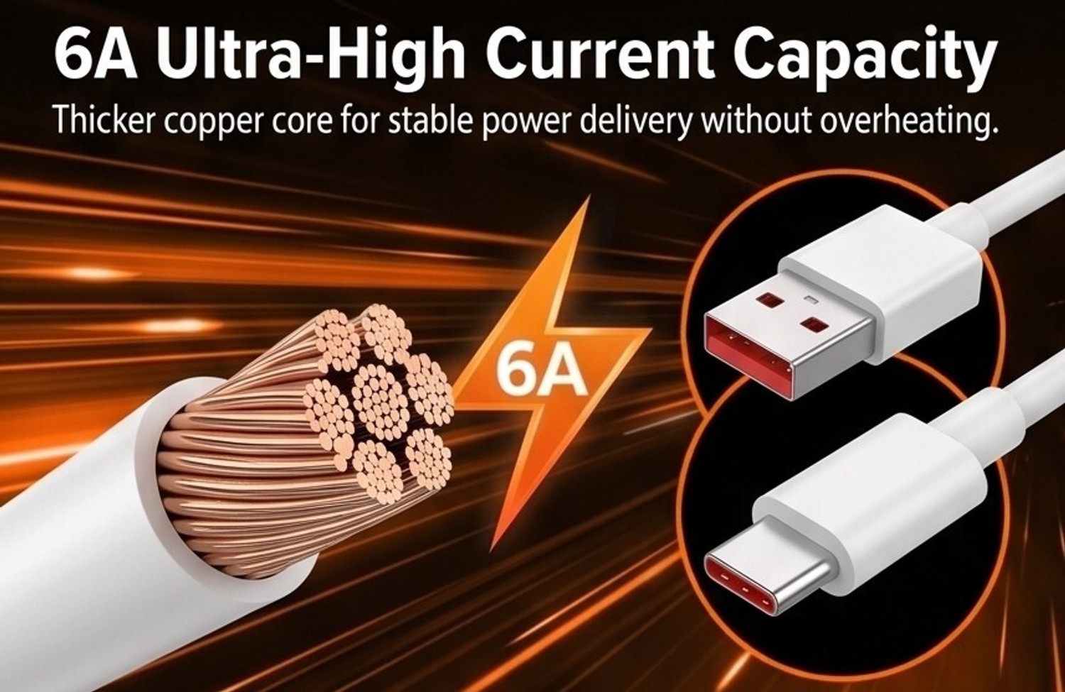 Image of XIAOMI Type C 6 A 1 m TPE 6A 120W HyperCharge