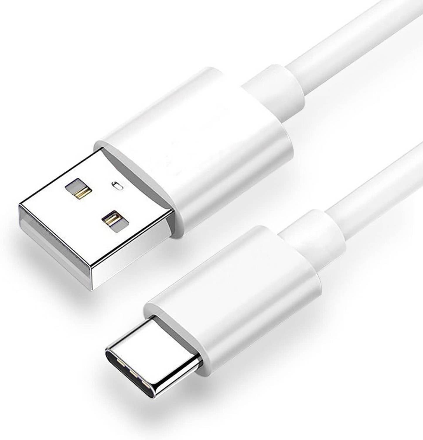 PROTRONICS Type C 1 m Aluminum Foil / Braided Shield Type-C Fast Charging Cable 1 Meter White | High-Speed Data Transfer USB Cable | Universal Compatible Type-C Charger Cable