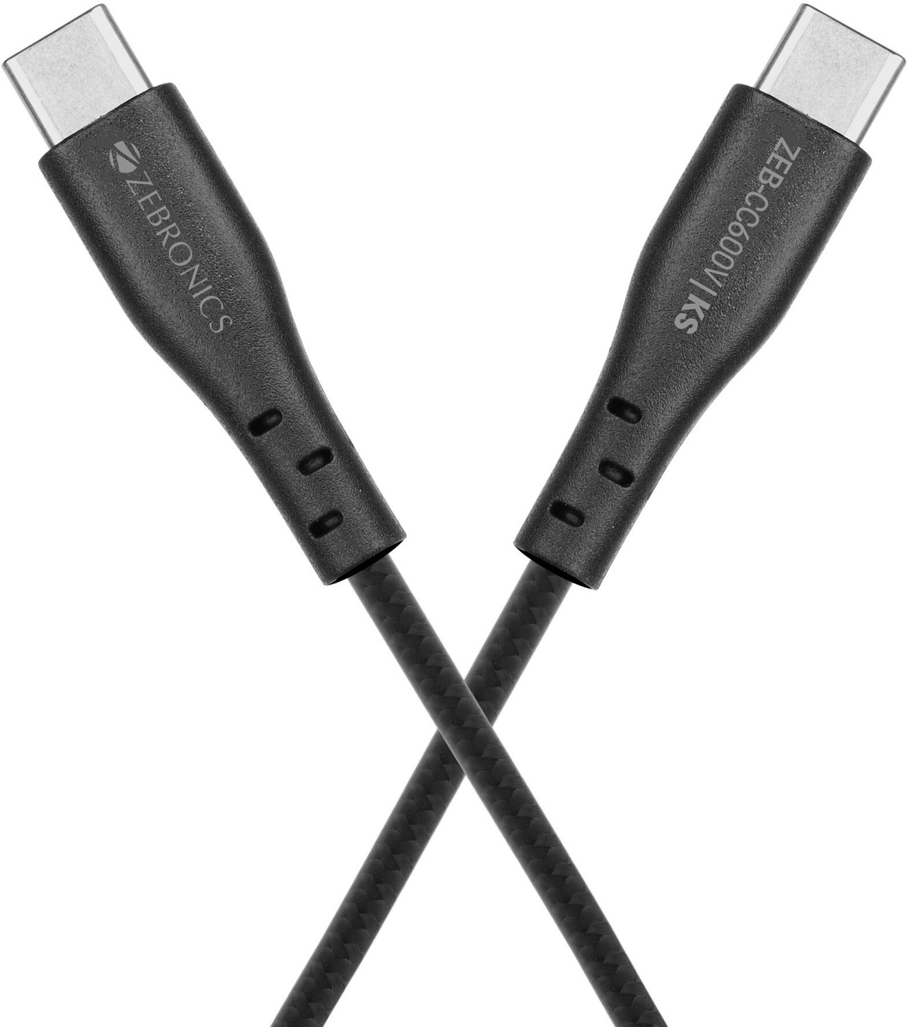 Image of ZEBRONICS Type C 1 m Zeb-CC600V (Black)