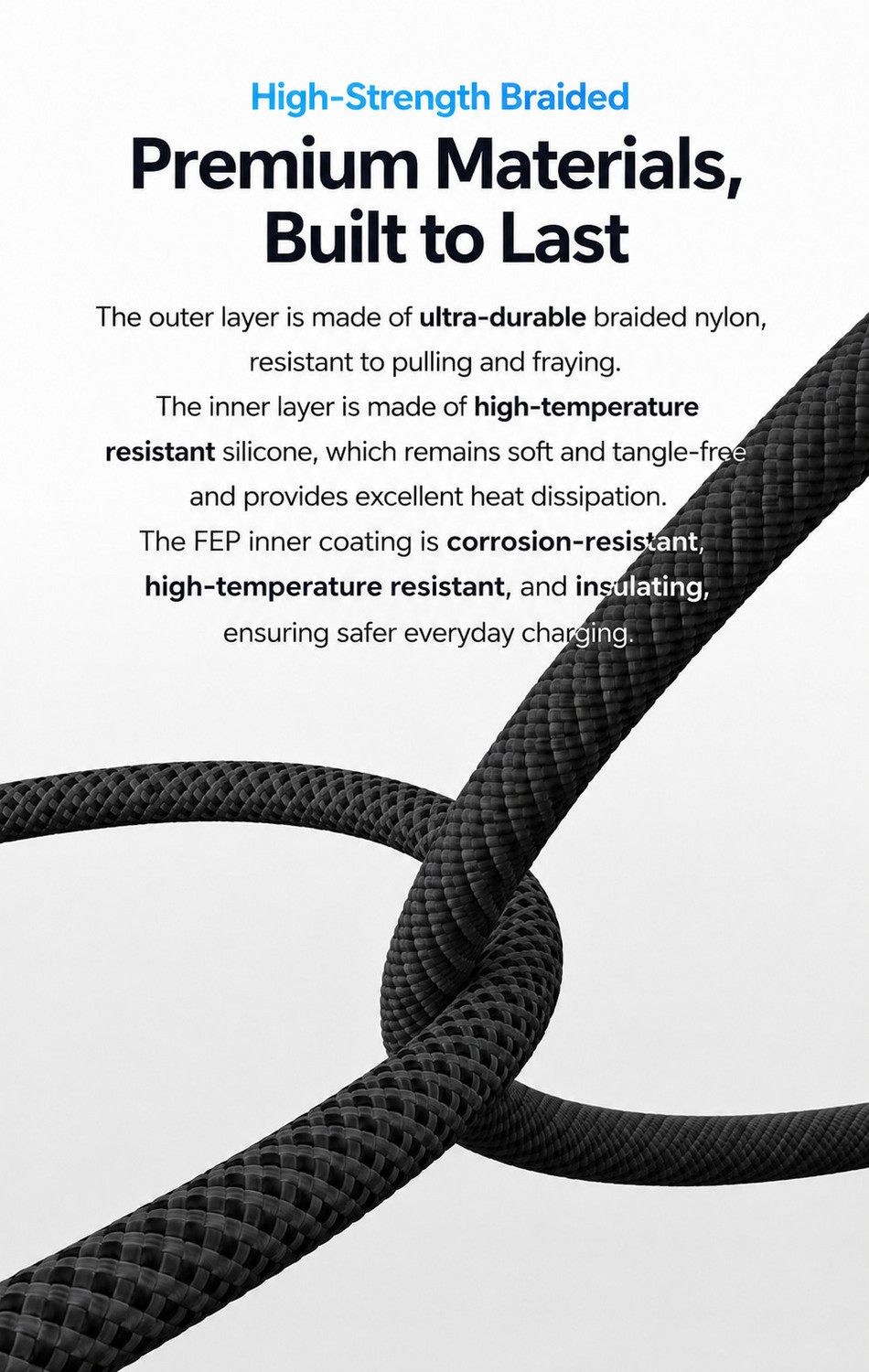 Image of SUPERFLASH Type C 9.2 A 1 m 100W Dual USB-C TO C Woven Design