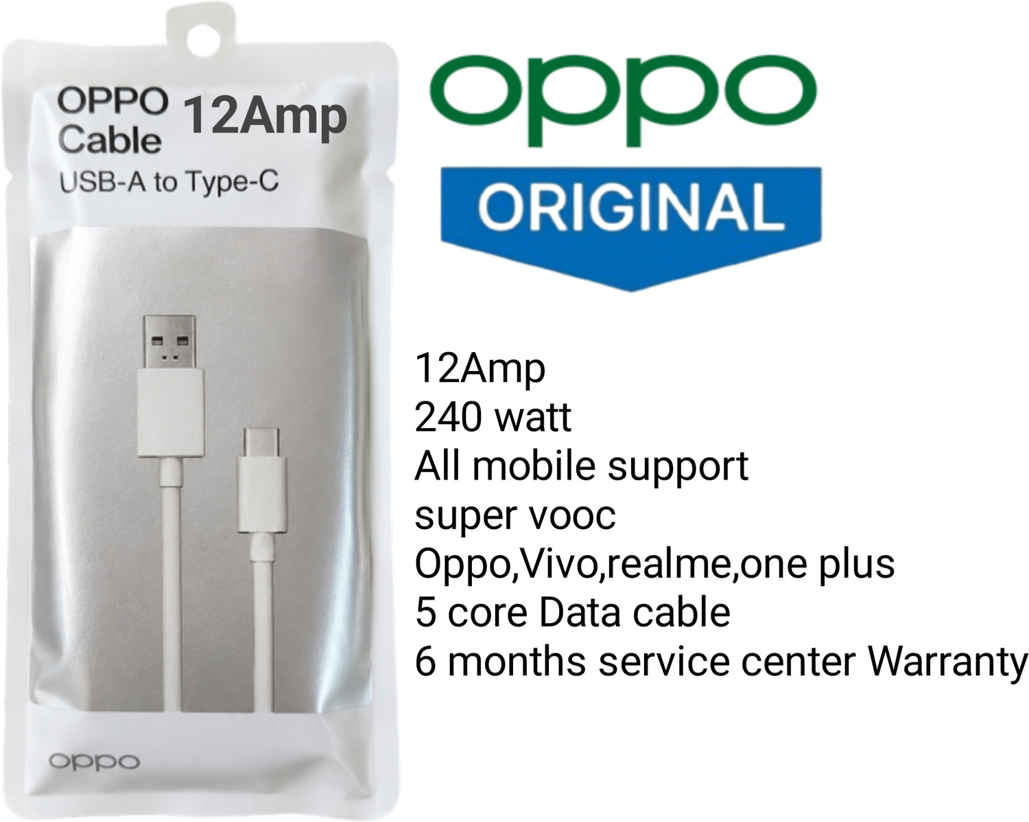 Image of OPPO Type C 12 A 1 m D4816133E8K014553