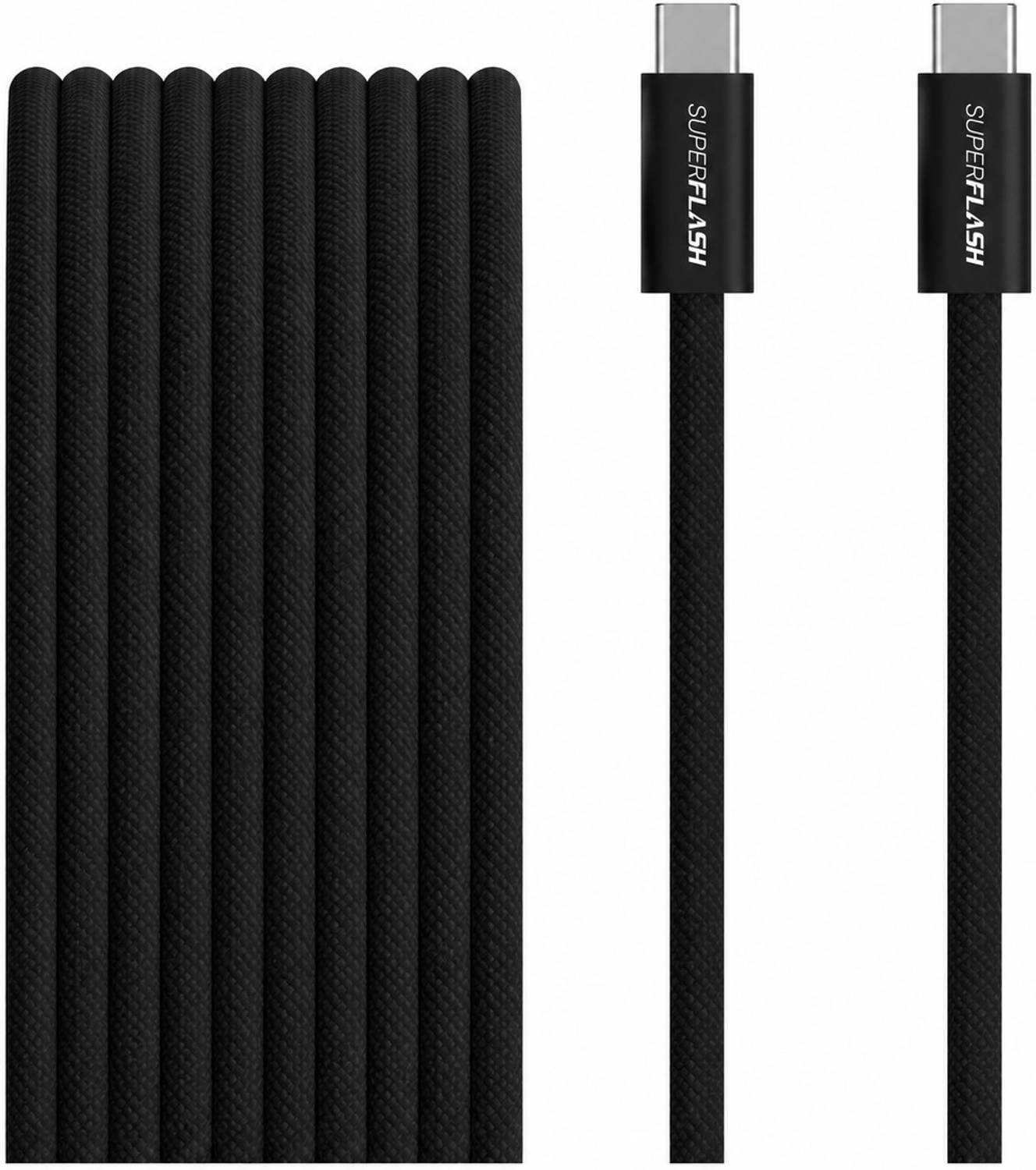 SUPERFLASH Type C 9.2 A 1 m 100W Dual USB-C TO C Woven Design