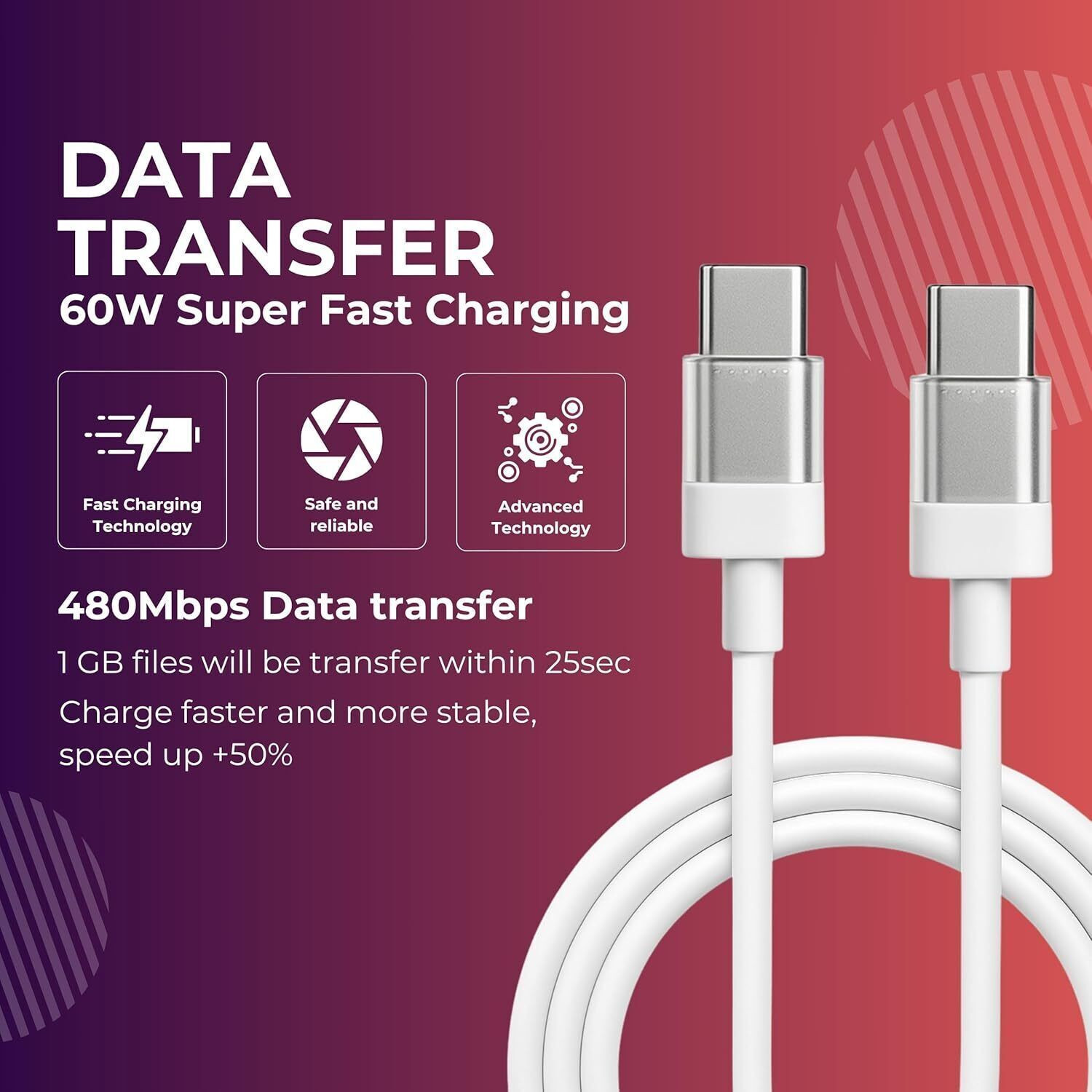 Image of ANIO Type C 6 A 1 m copper 65w Fastest Super Charging Cable