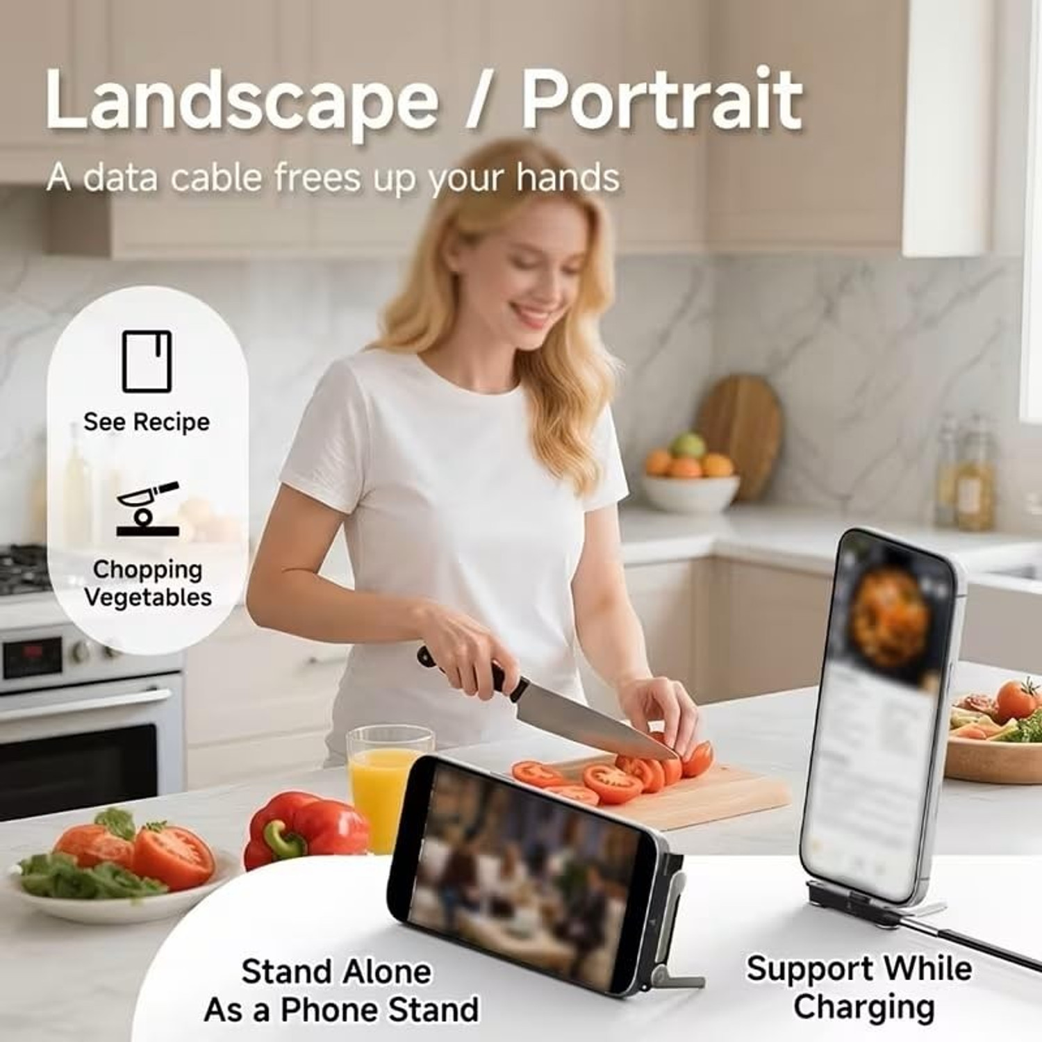 Image of X9X 240W USB-C Foldable Mobile Stand with Fast Charging (No Cable Included) Mobile Holder