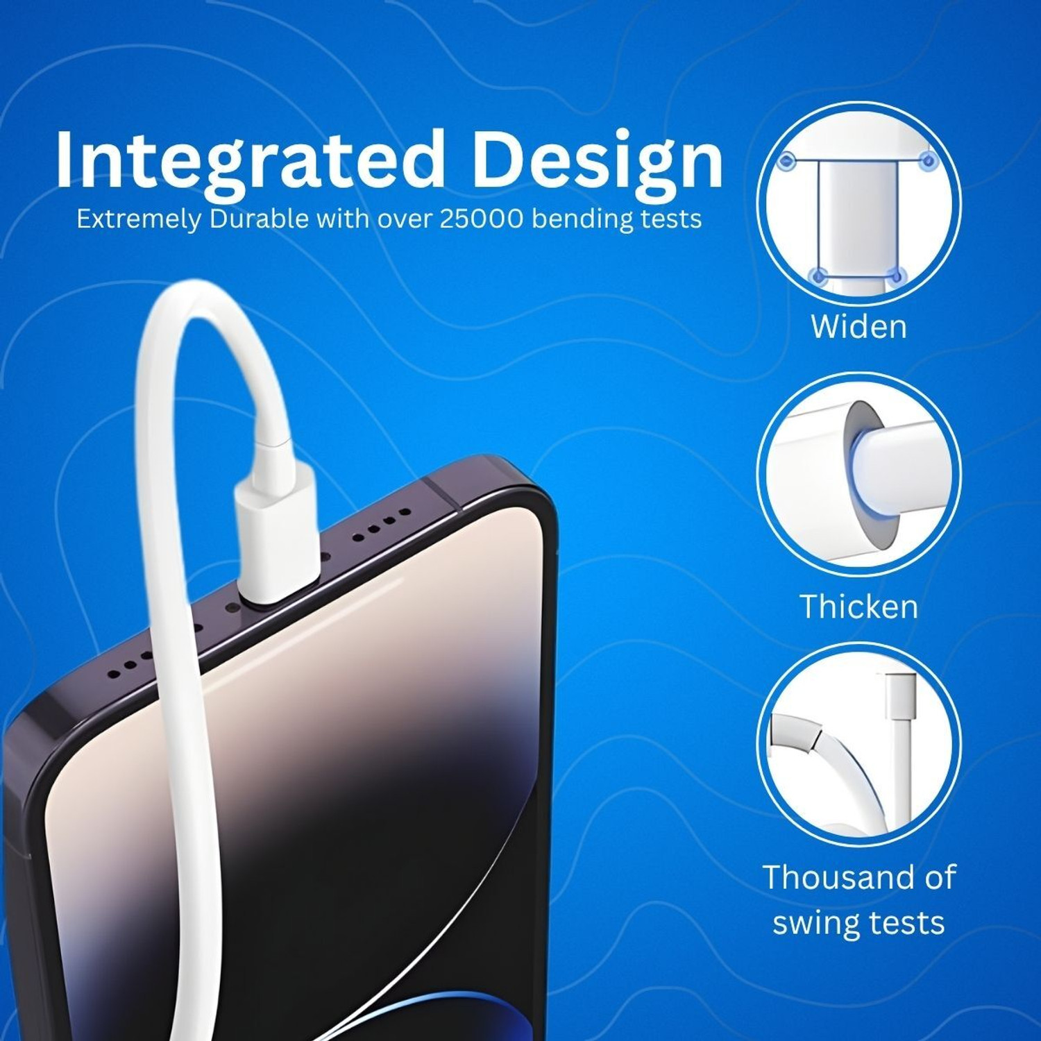Image of MAK Type C 3 A 1 m Braided Original 80W USB-C to C Fast PD Nylon Braided Charging Cable