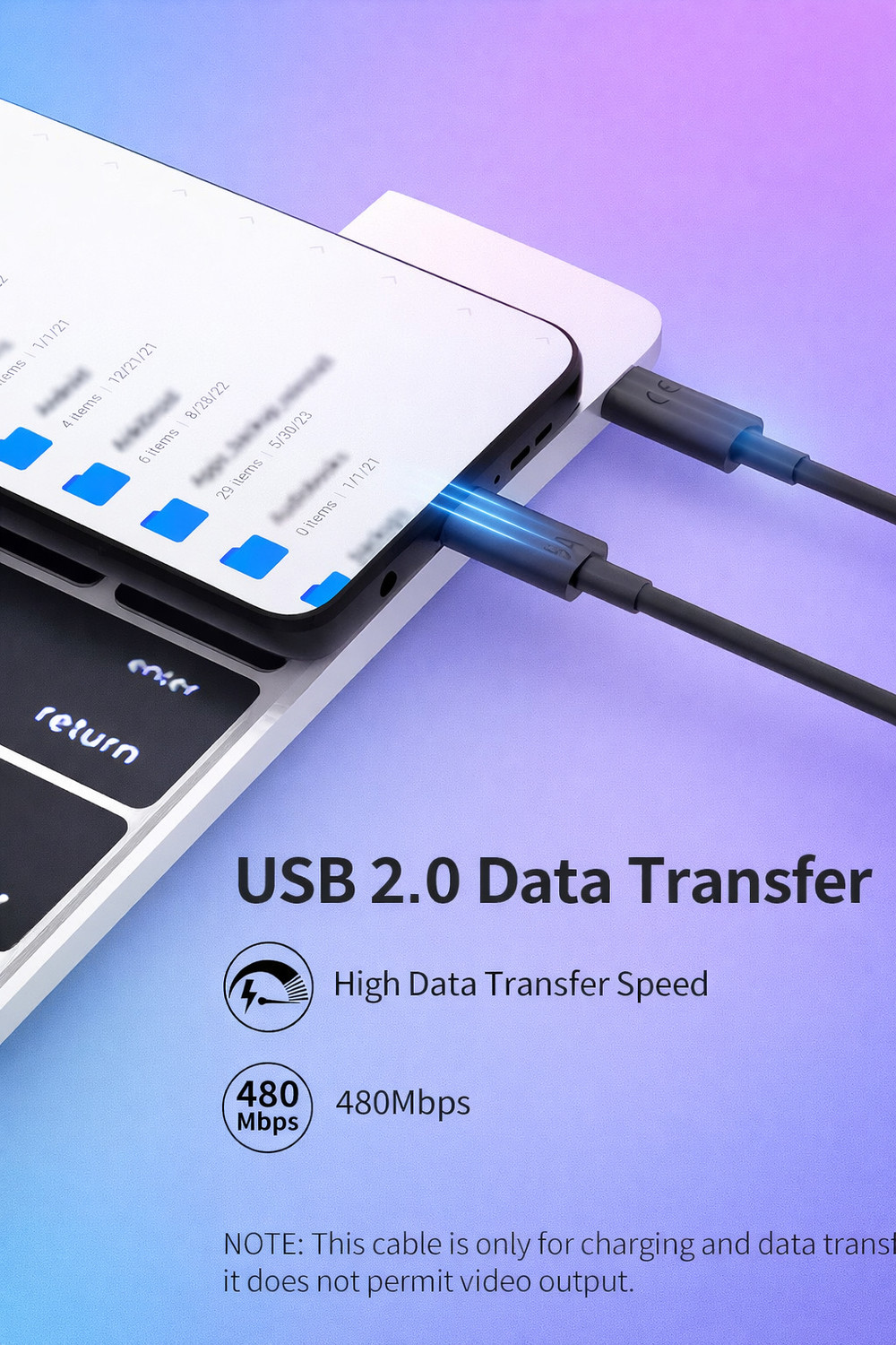 Image of Tart Type C 3 A 1 m Original 25W Original Type C to C 3.3 FT Fast Charging USB C Cable High Performance