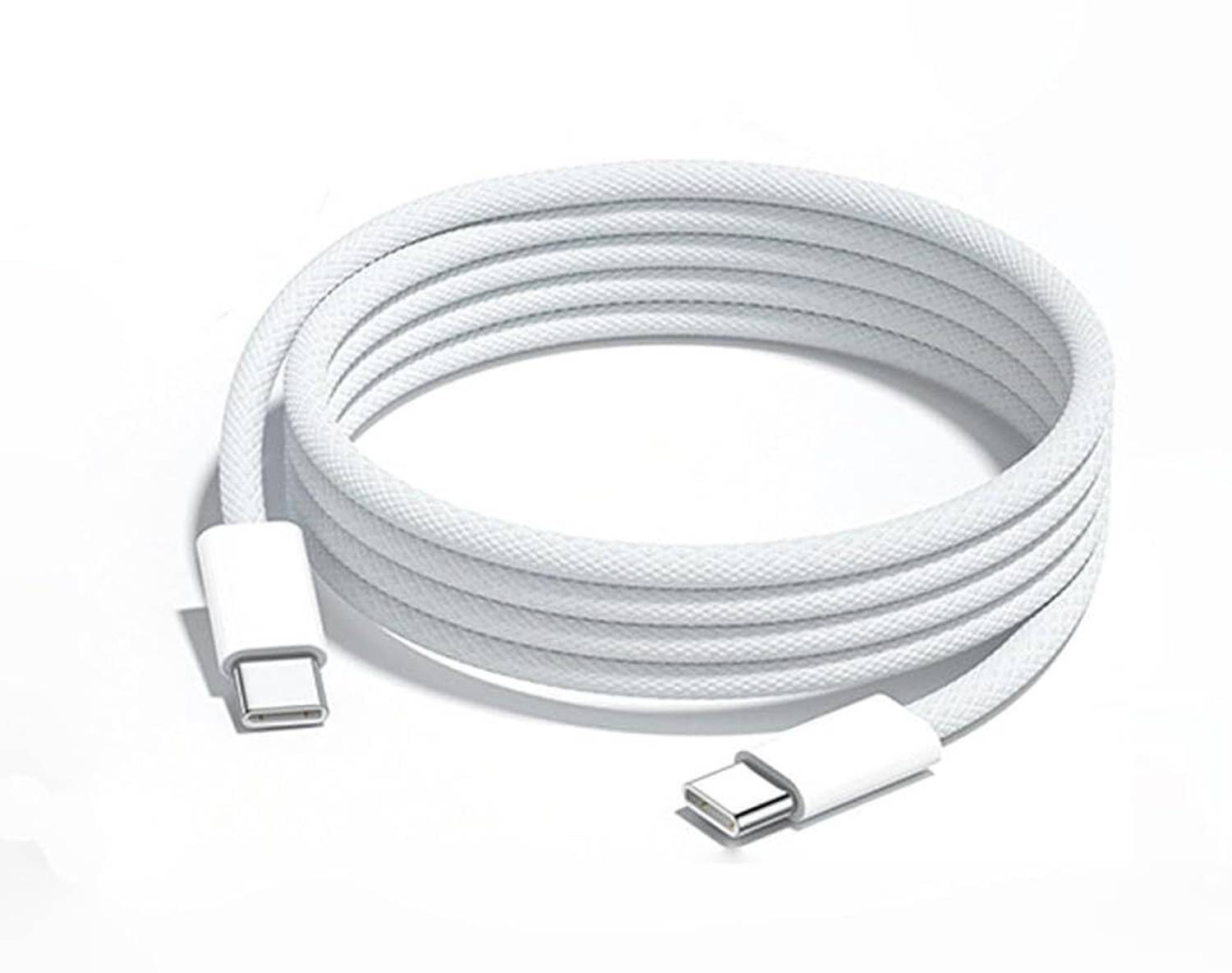 QIBOX Type C 3 A 1 m 60W Type C to C Data Transfer Cable Nylon Braided Power Cord