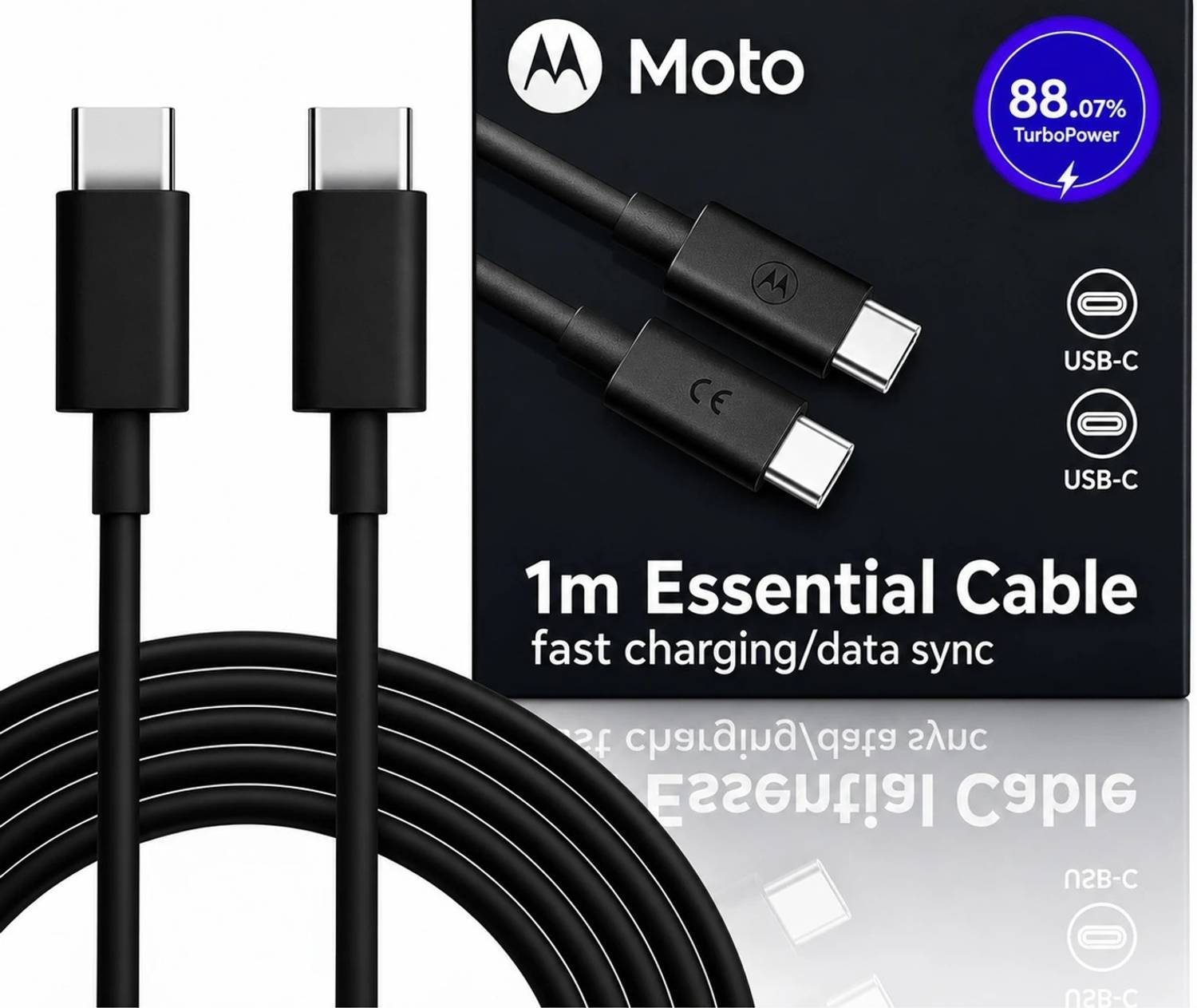 Moto 68W Type C Turbo Power Cable 1m - Image 1