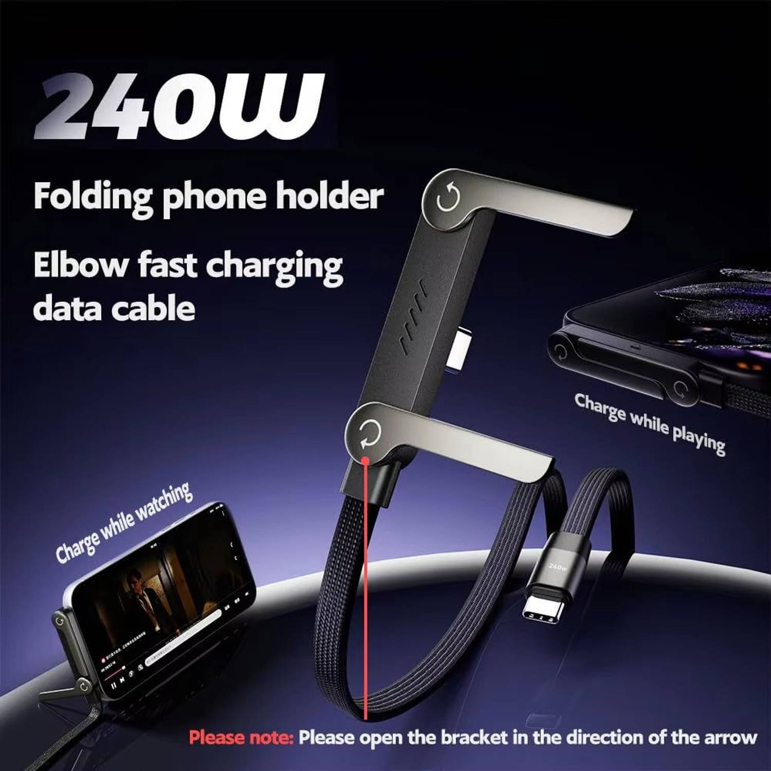 NOYMI 1.5m Type C to Type C 240W Fast Charging Cable - Image 3