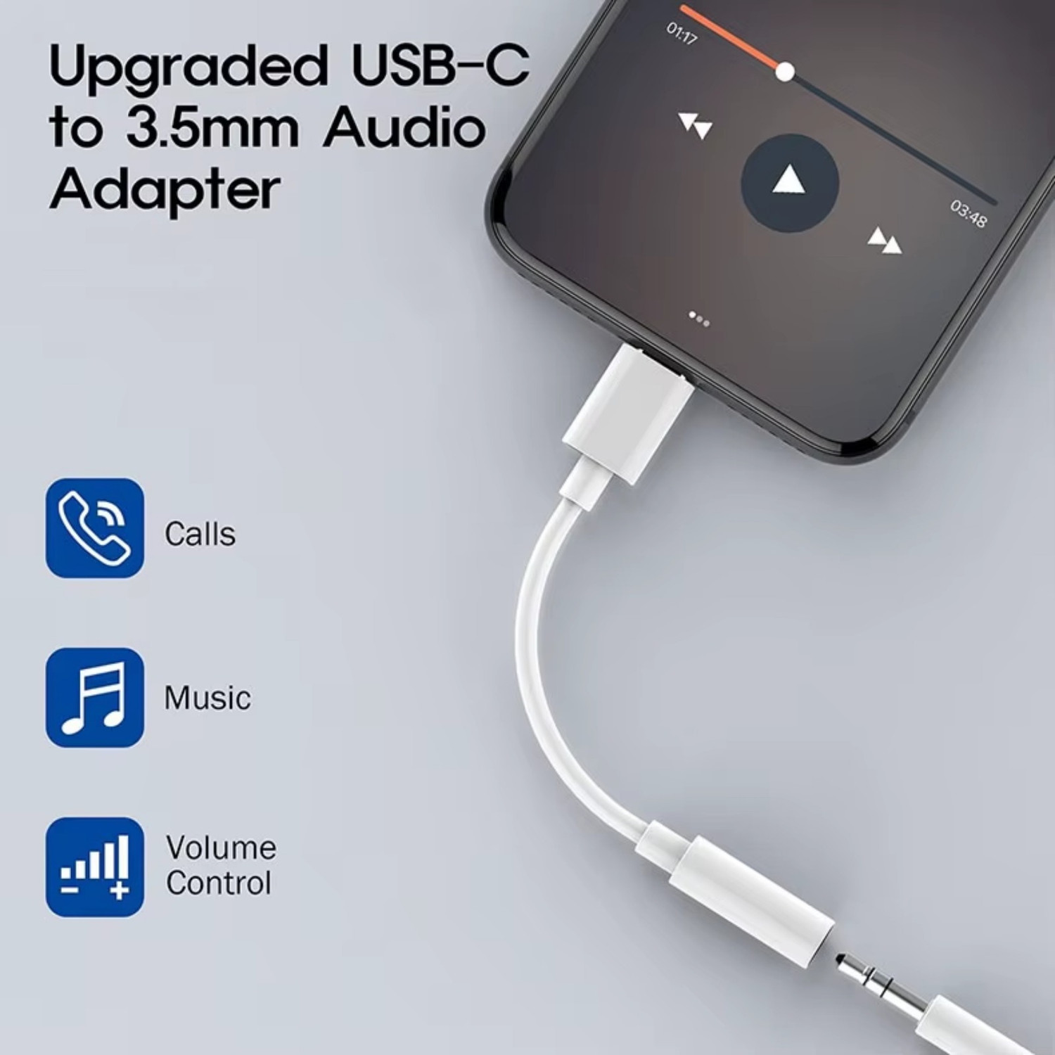 Image of KALIAT Type C 3.5 m Jack Audio Connector Compatible