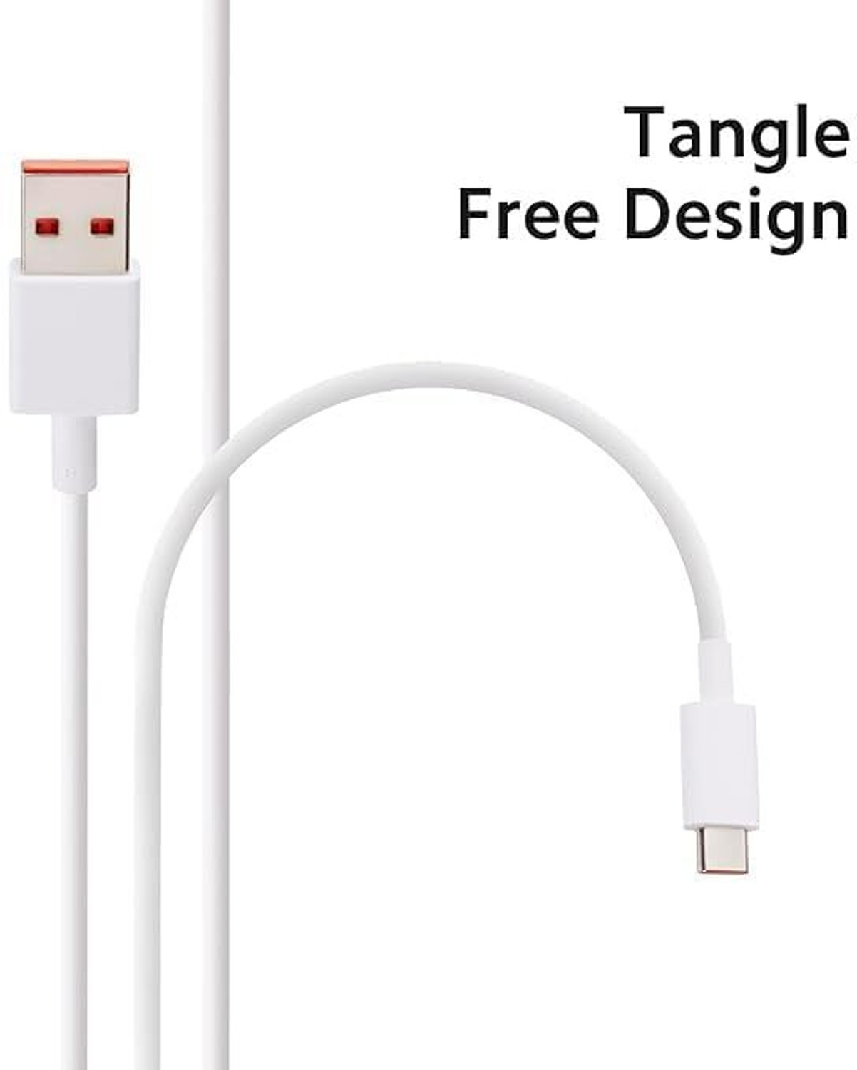 Image of GHEREL USB Type C Cable 6 A 1 m Copper 67W Fast With USB A TO C Quick Soniccharge Cable (Compatible with Redmi Note 13 Pro /12 Pro /11 Pro 5G /11S /10 Pro Max, Poco X5, White, One Cable, USB Type A To USB Type C)