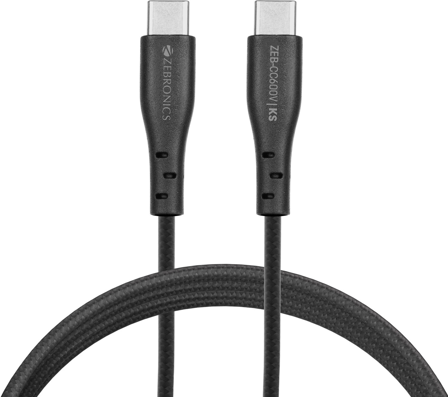 Image of ZEBRONICS Type C 1 m Zeb-CC600V (Black)