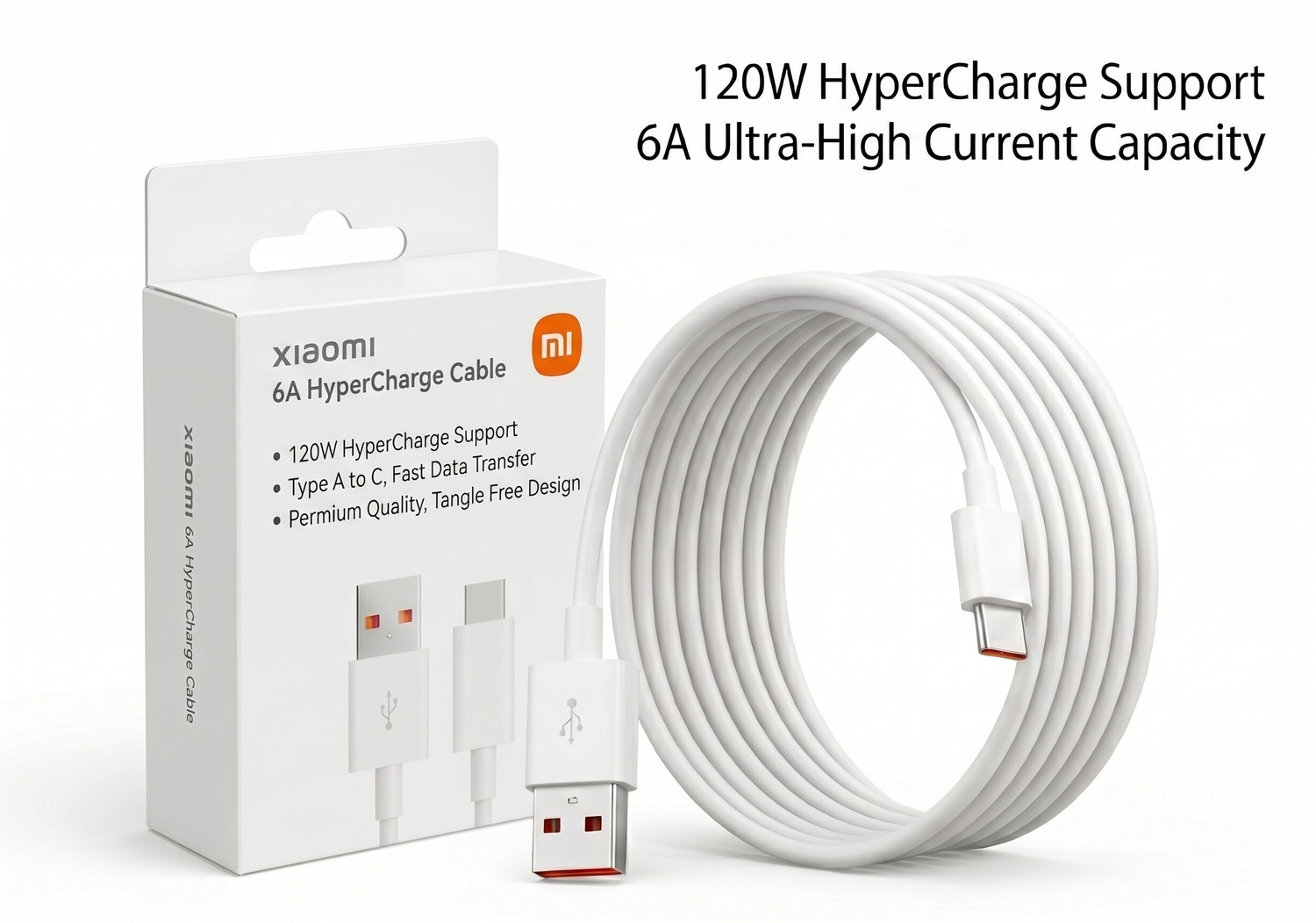 Image of XIAOMI Type C 6 A 1 m TPE 6A 120W HyperCharge