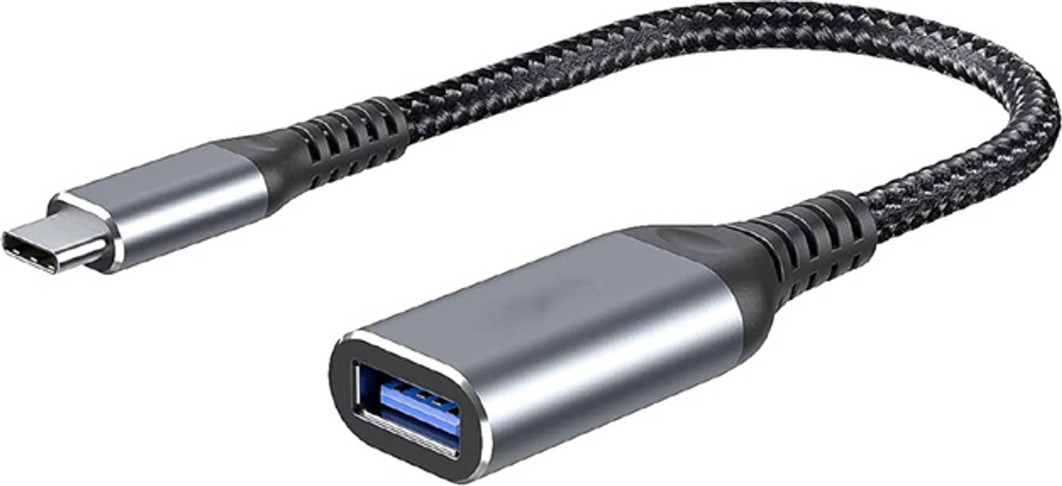 Orionis Type C 0.1 m Nylon Braided USB Type C to USB 3.0 OTG Cable, Adapter, Connector, Fast Charging